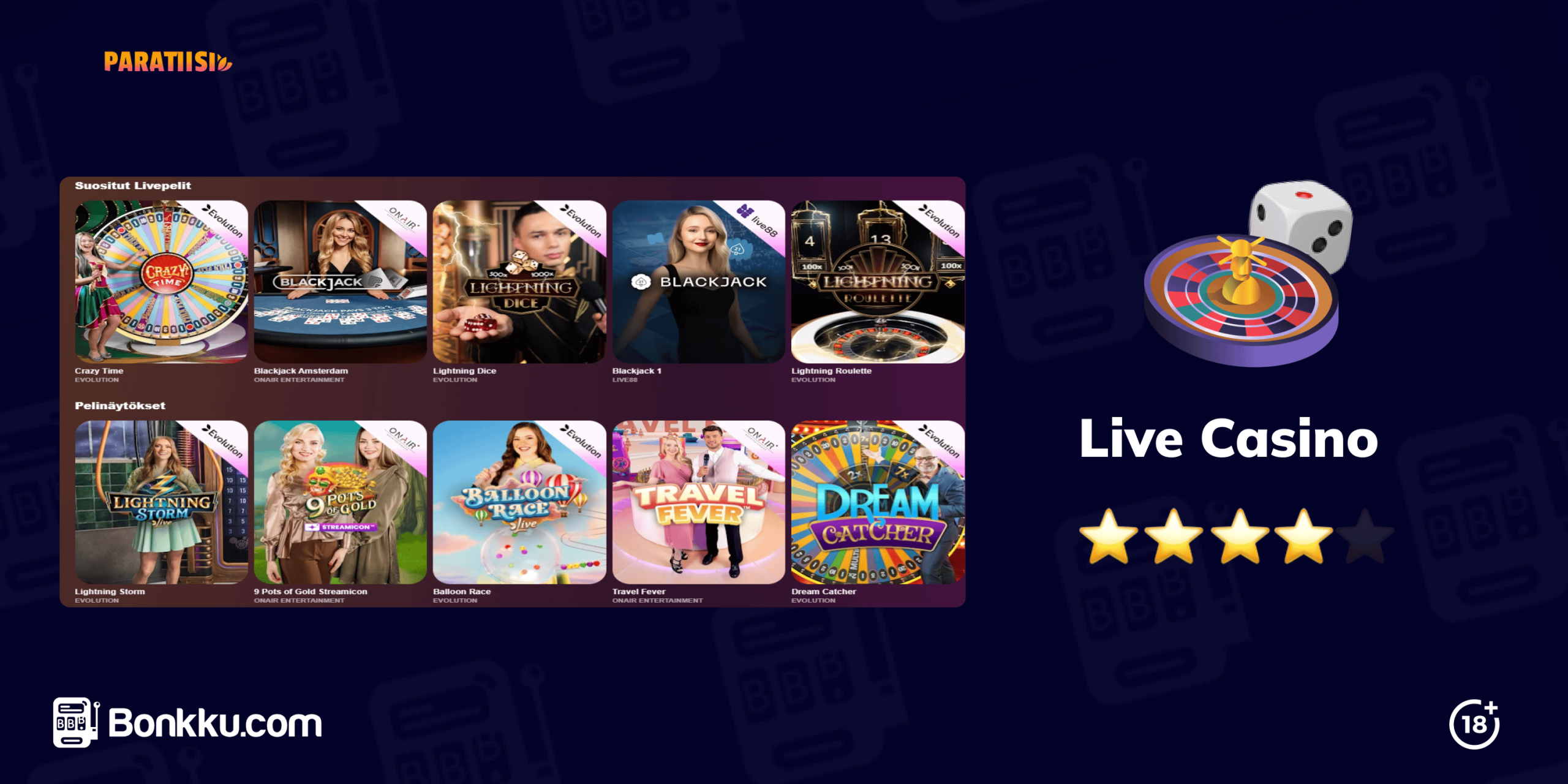 paratiisi live casino