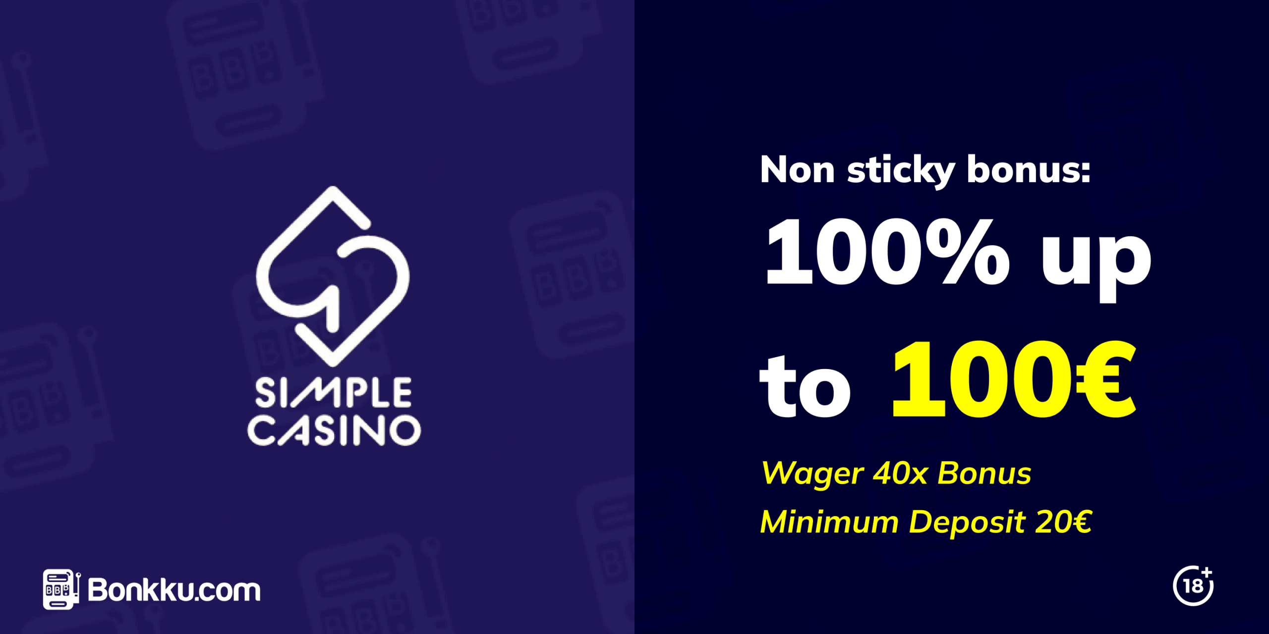 simple casino non sticky bonus