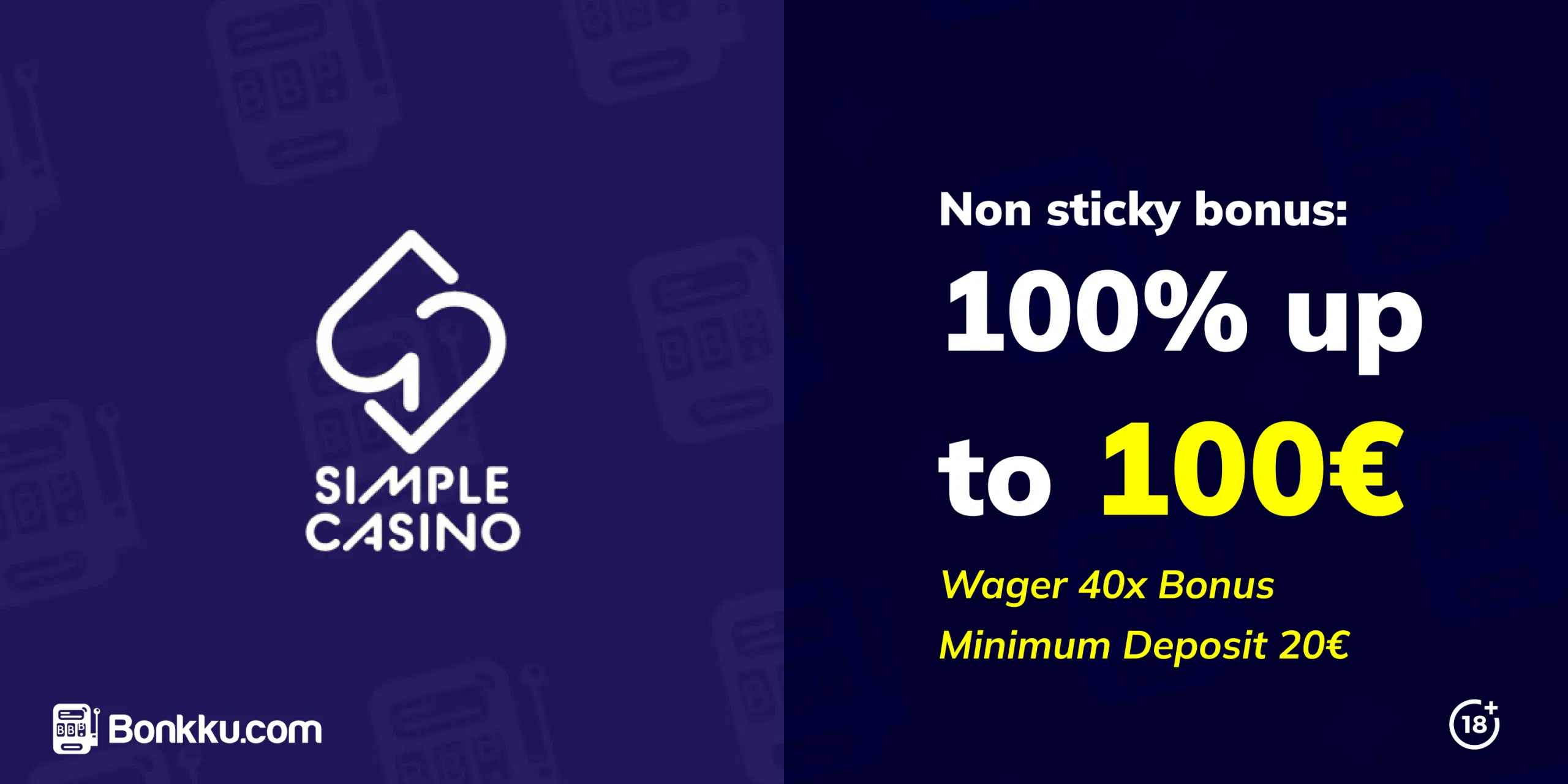 simple casino non sticky bonus