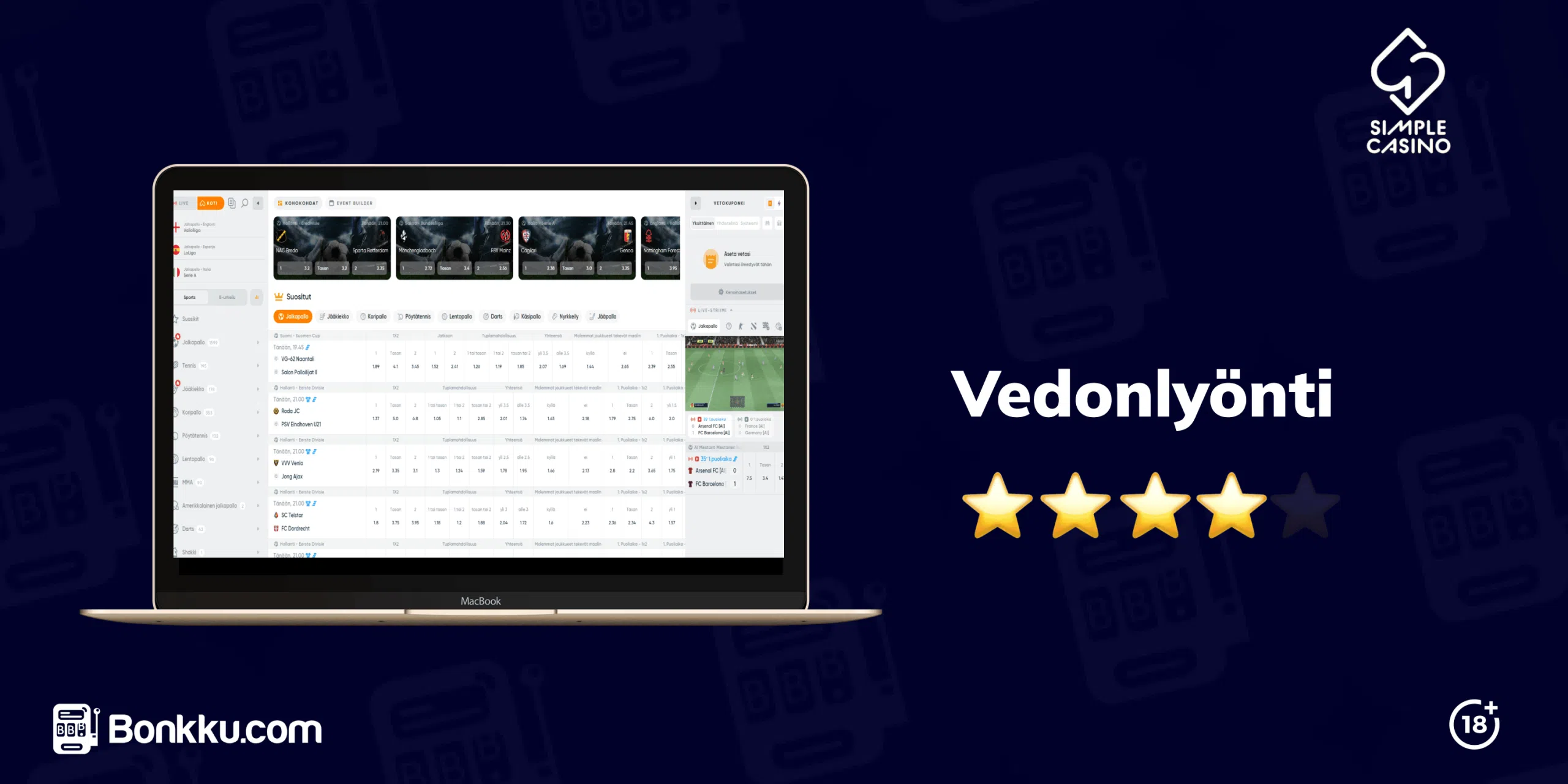 simple casino vedonlyönti