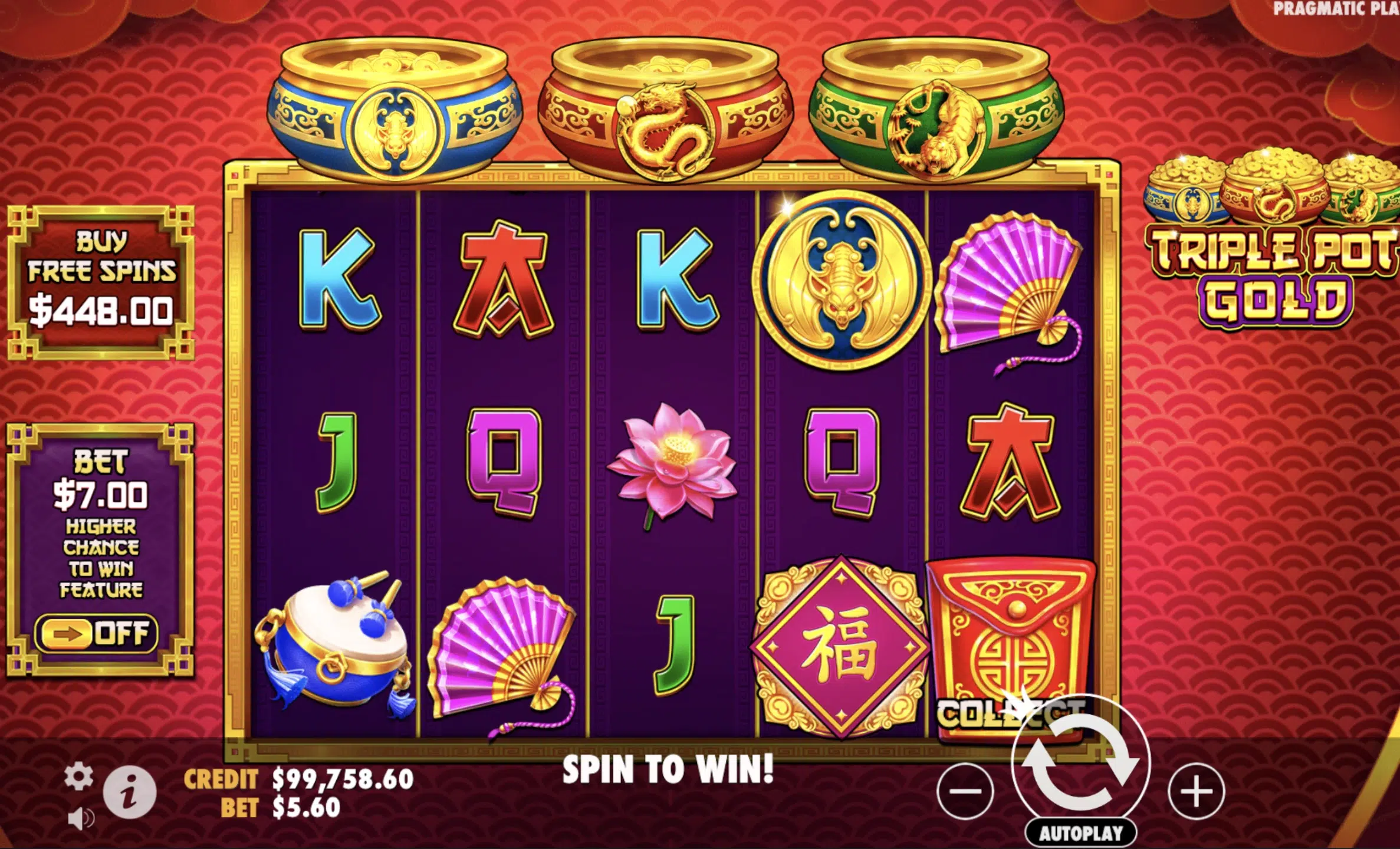 triple pot gold slot