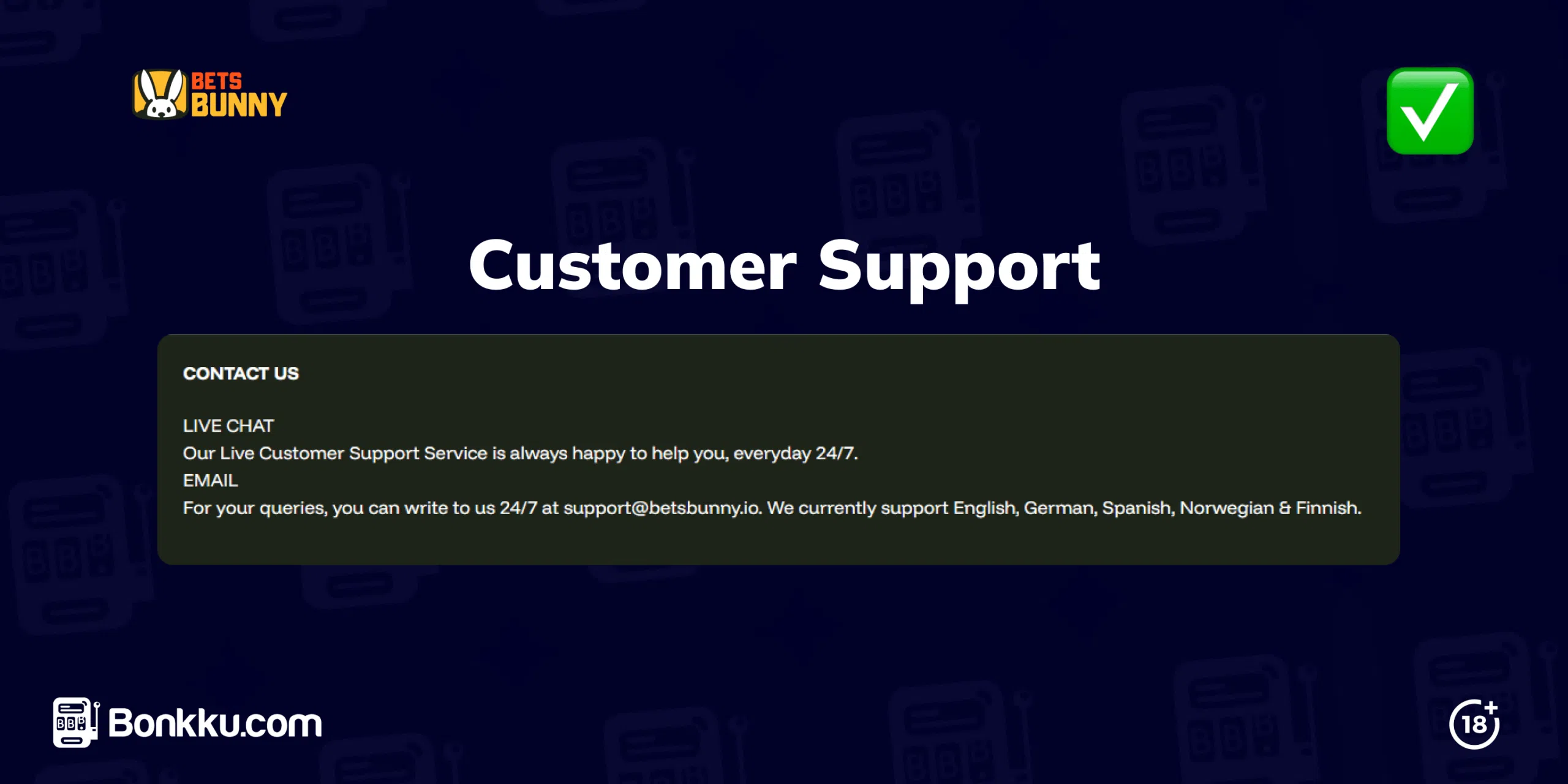 bets bunny casino customer support