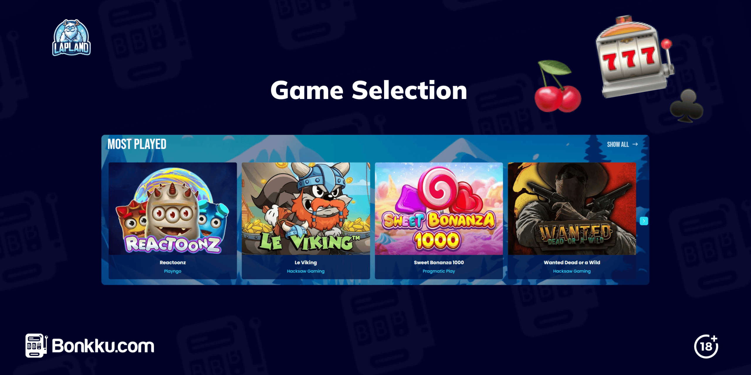 game selection at lapland casino