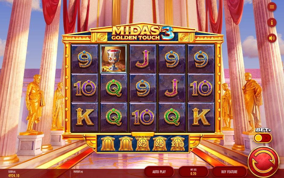 midas golden touch 3 slot