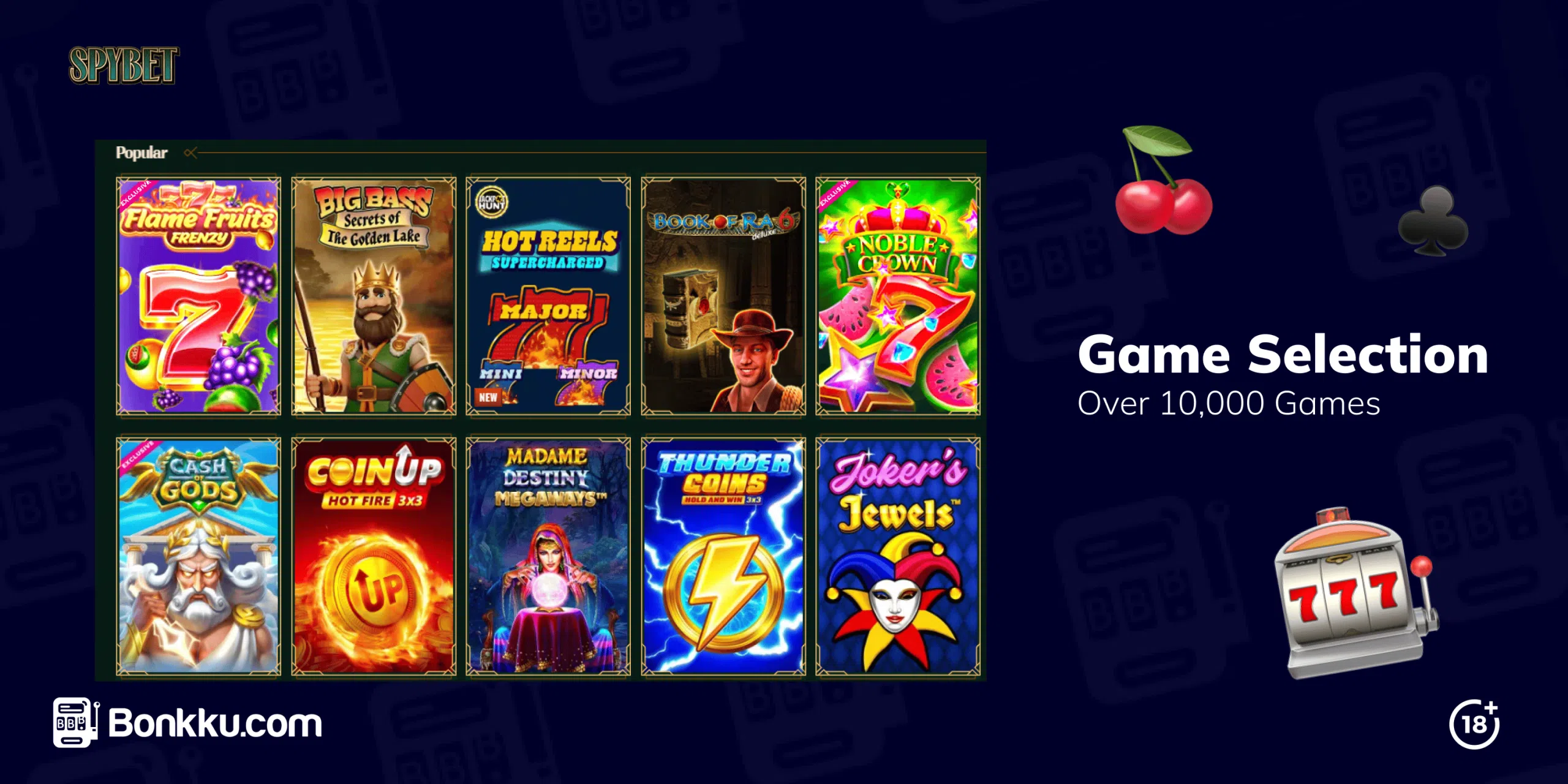 spybet game selection