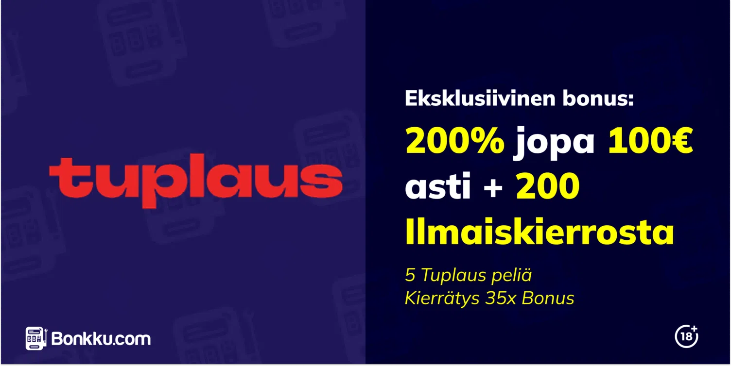 tuplaus kasino eksklusiivinen tervetuliaisbonus
