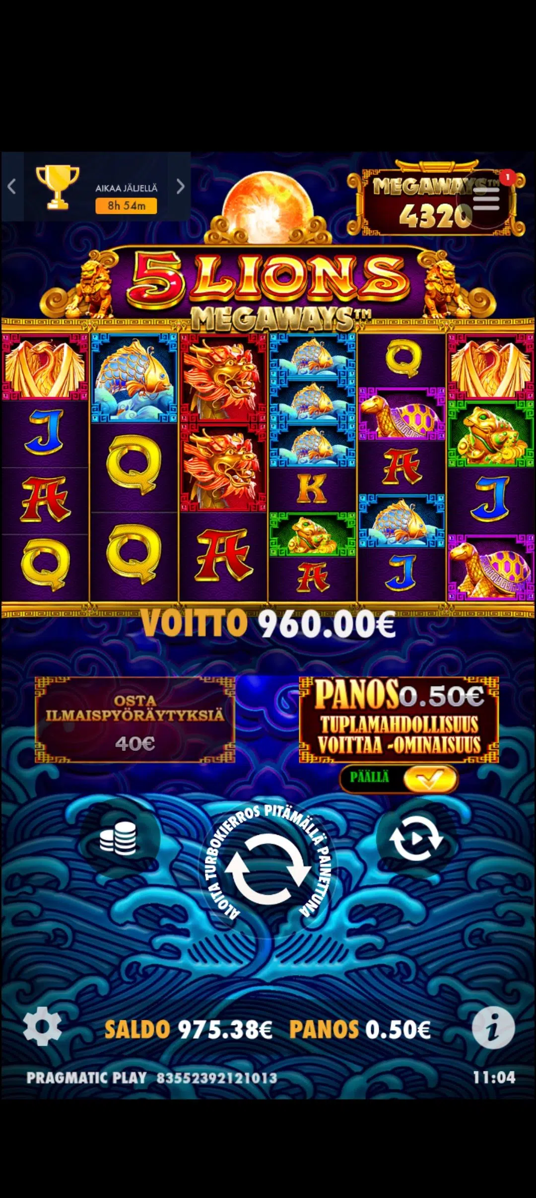 Big wins screenshot