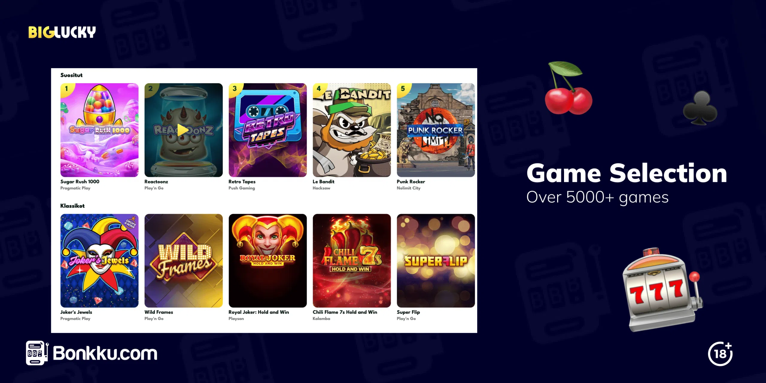 big lucky game selection