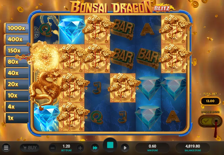 Bonsai Dragon Blitz Dream Drop bonus