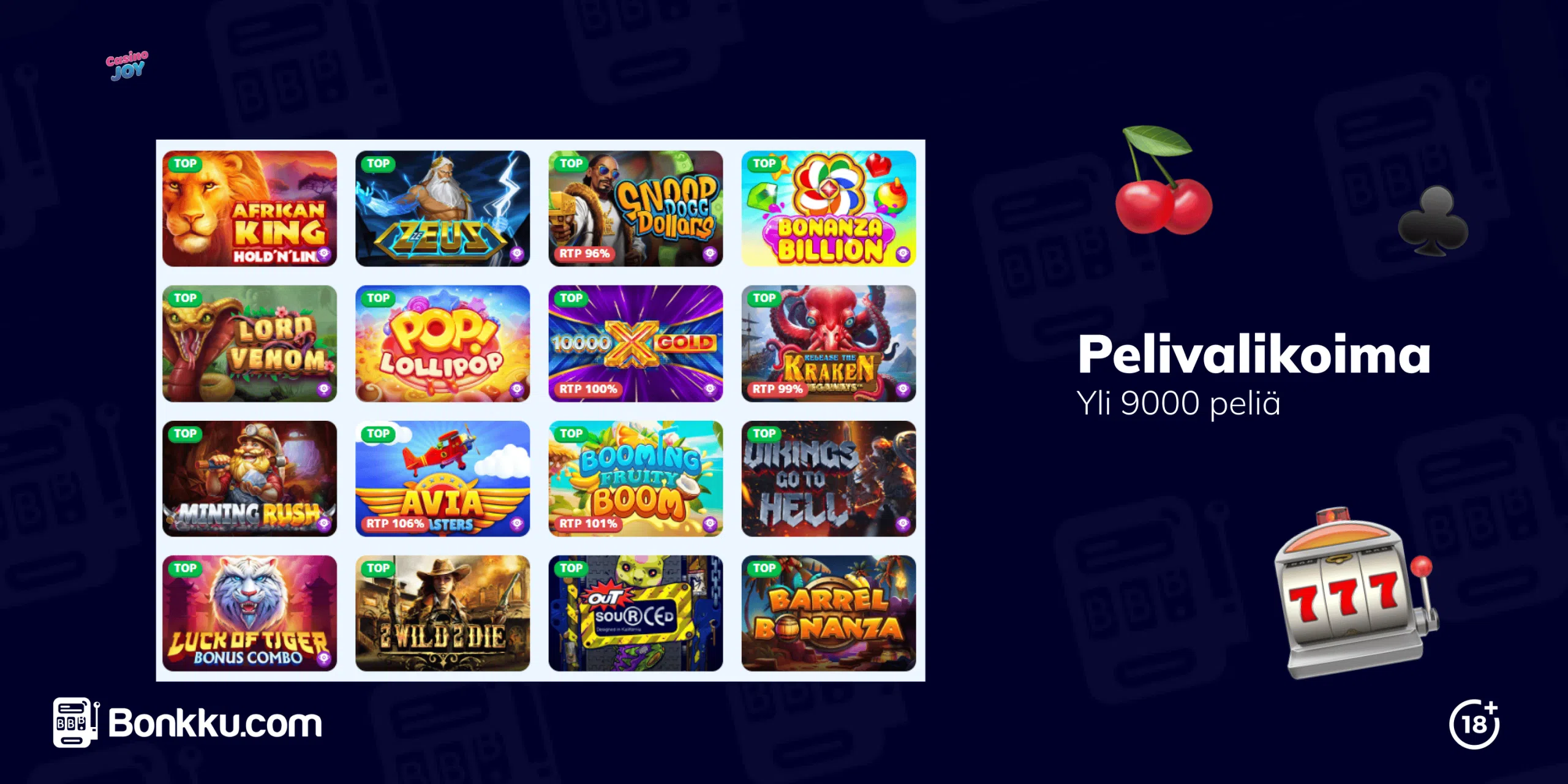 casino joy pelivalikoima