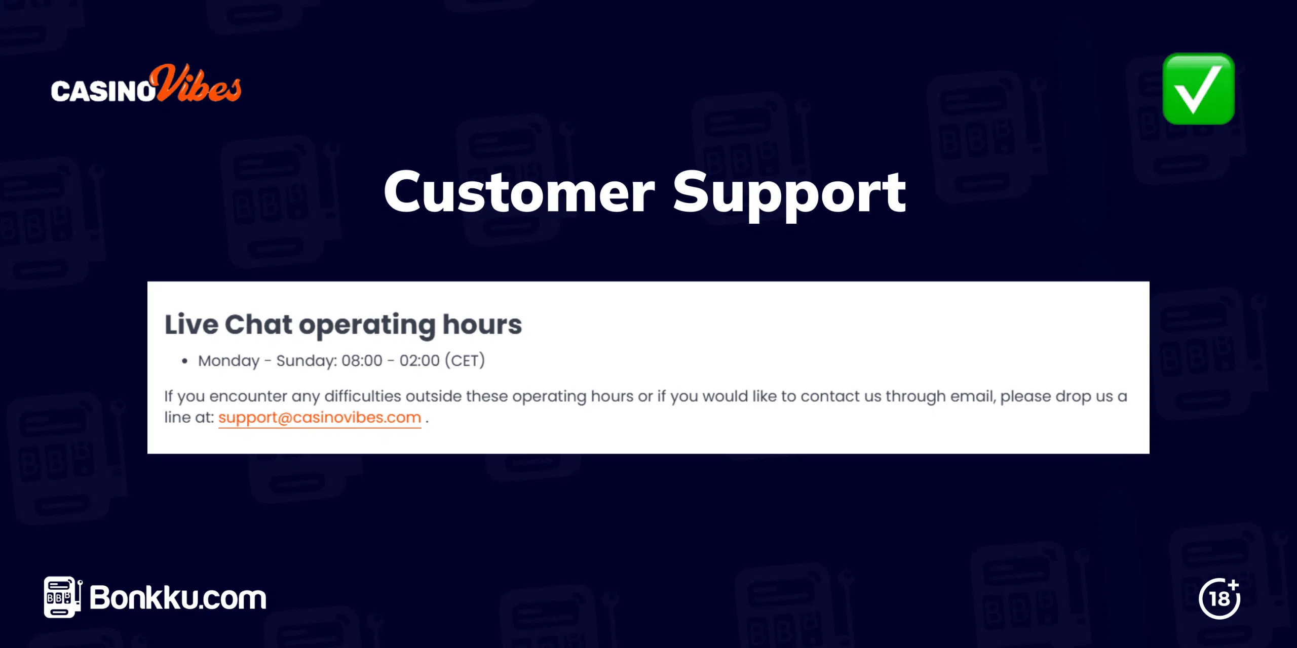 casino vibes customer support