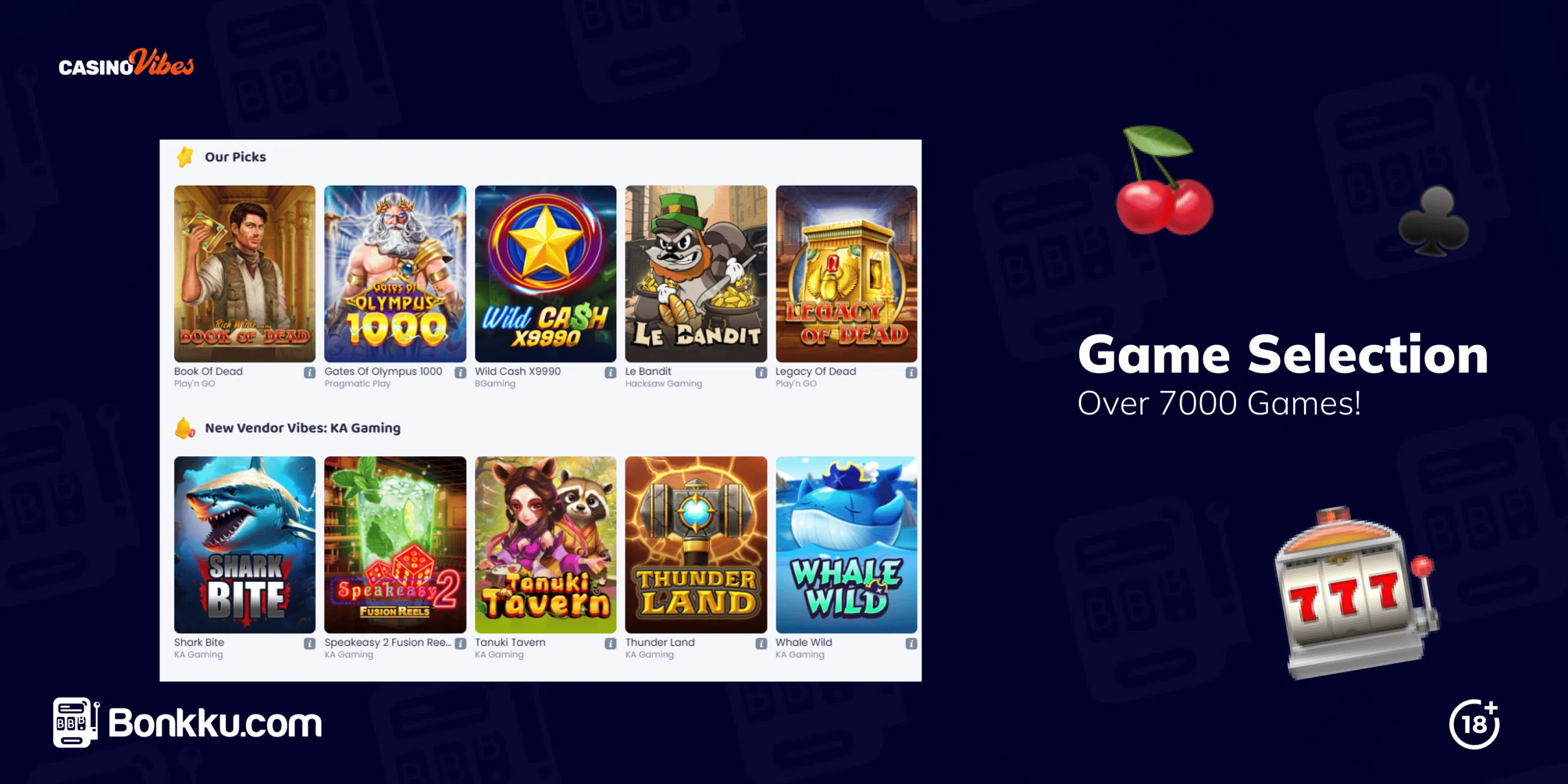 casino vibes game selection