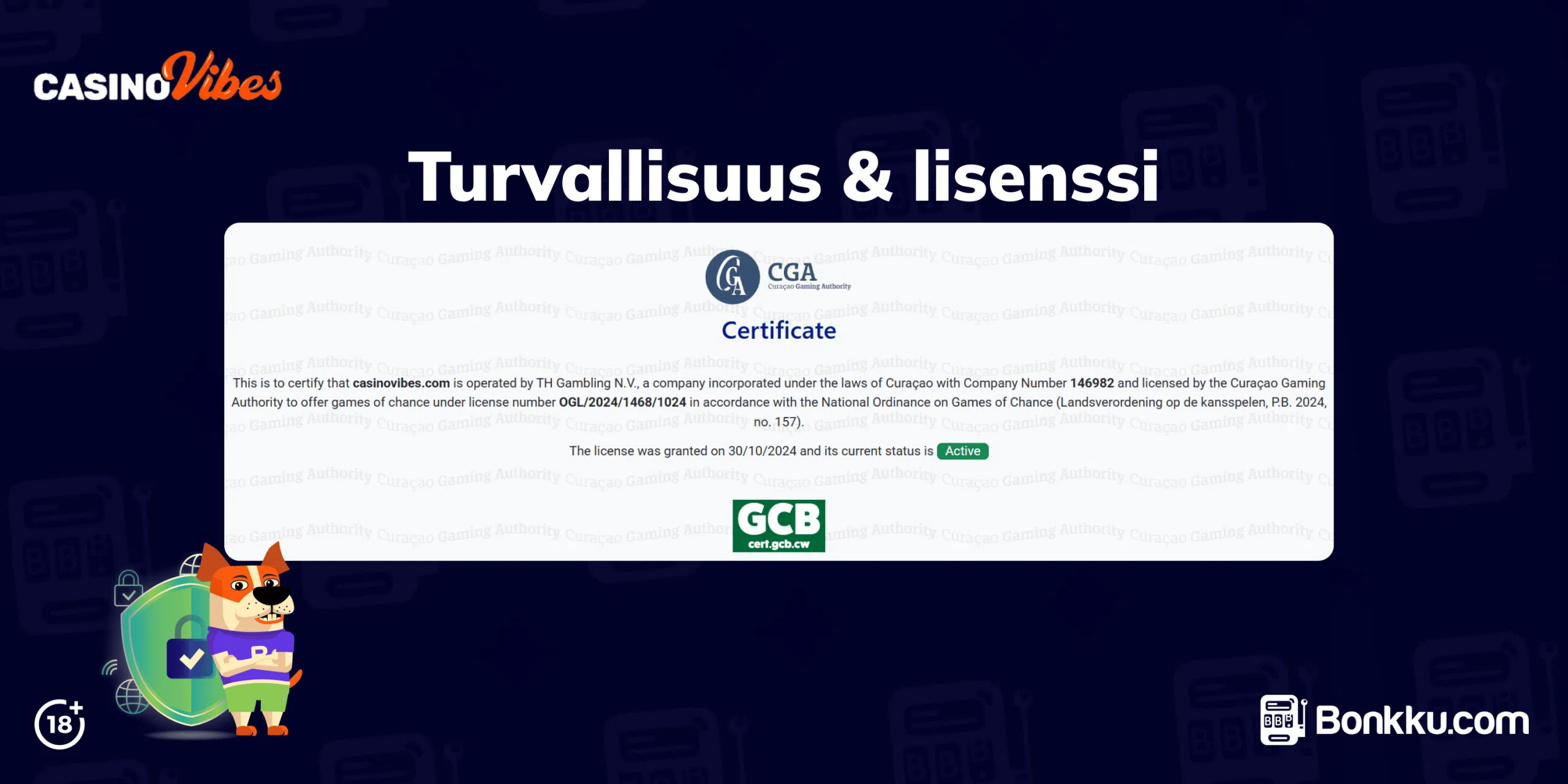 casino vibes turvallisuus & lisenssi