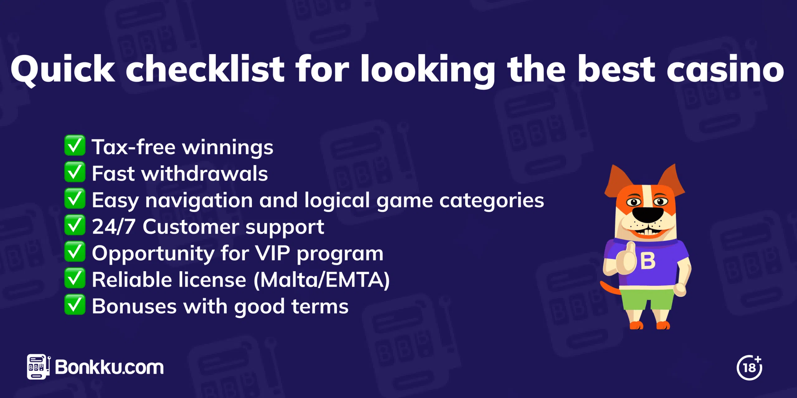checklist for the best casinos