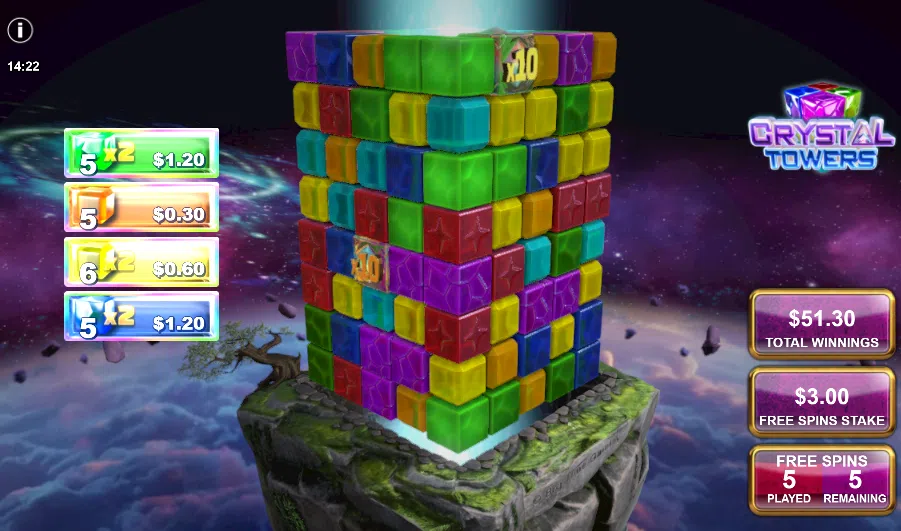 crystal towers bonus