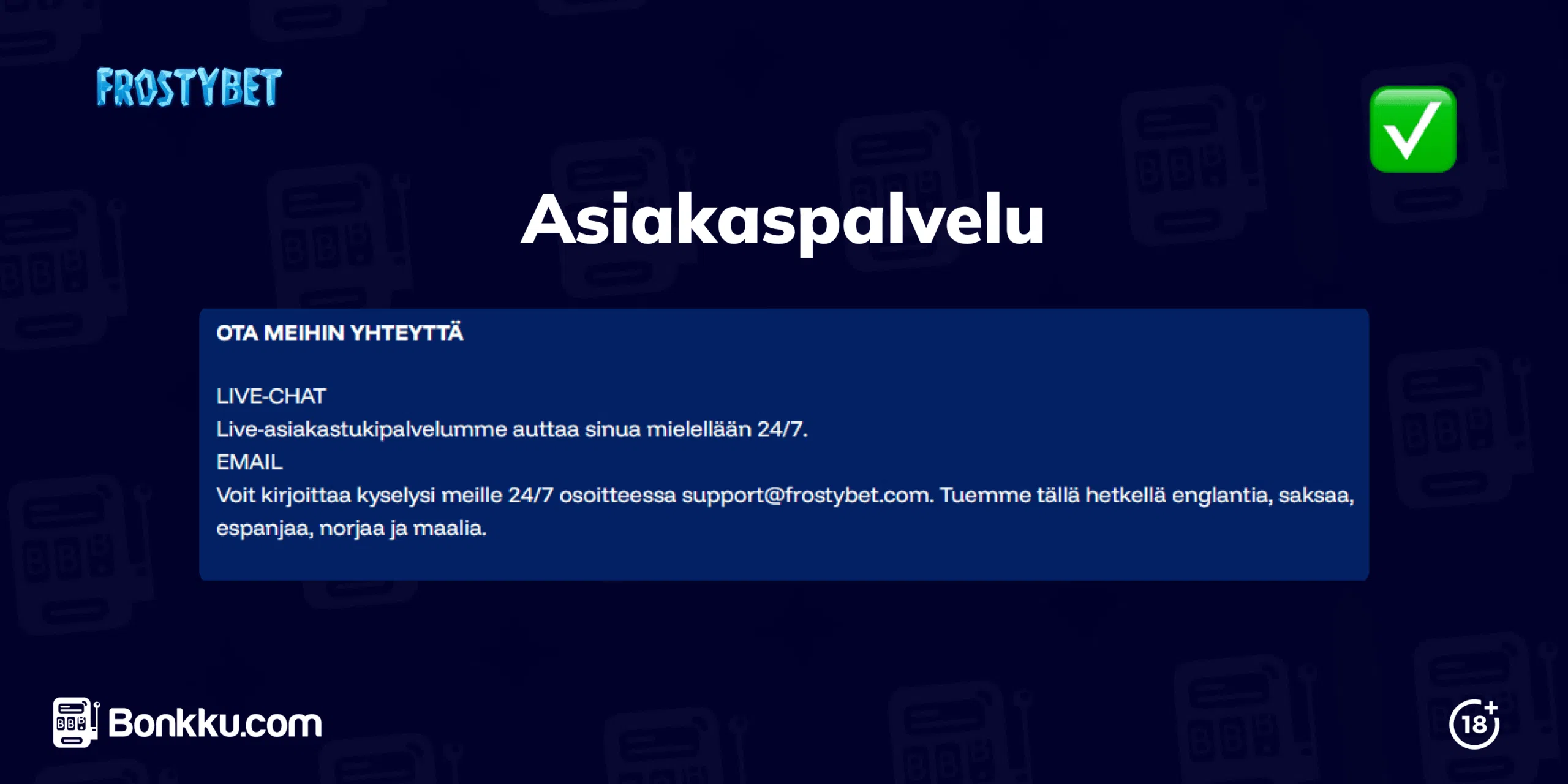 frostybet asiakaspalvelu