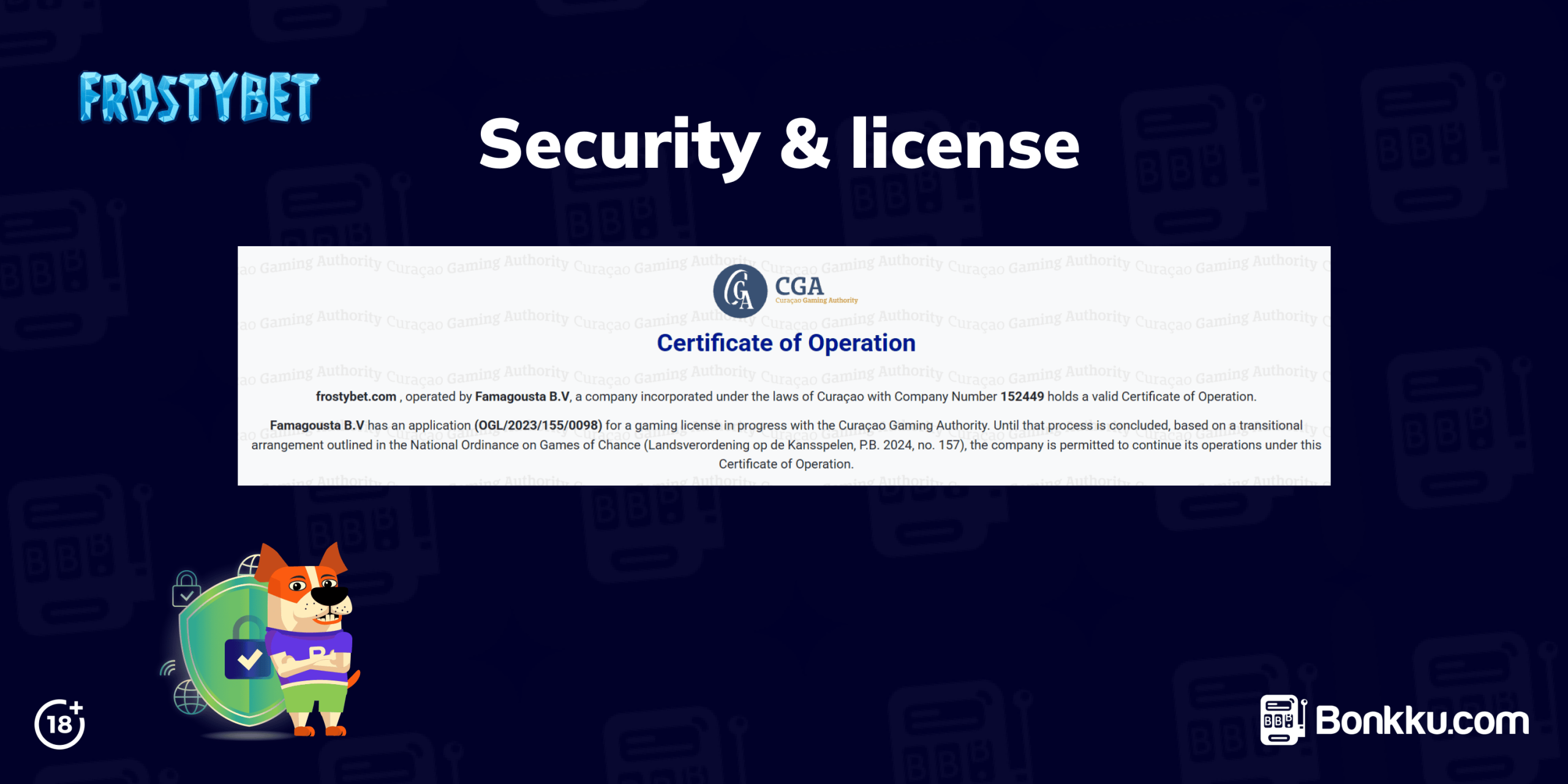 frostybet security & license
