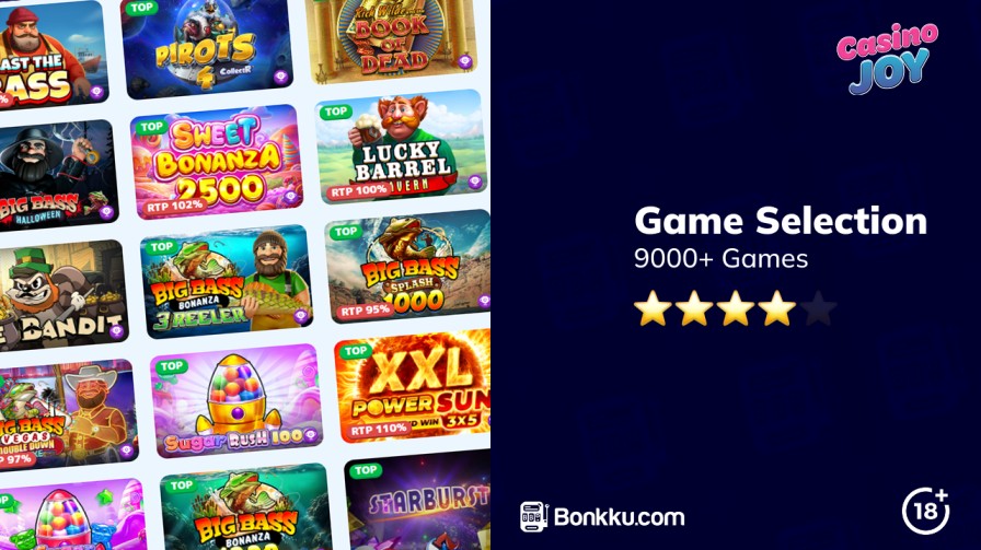 game selection at casino joy