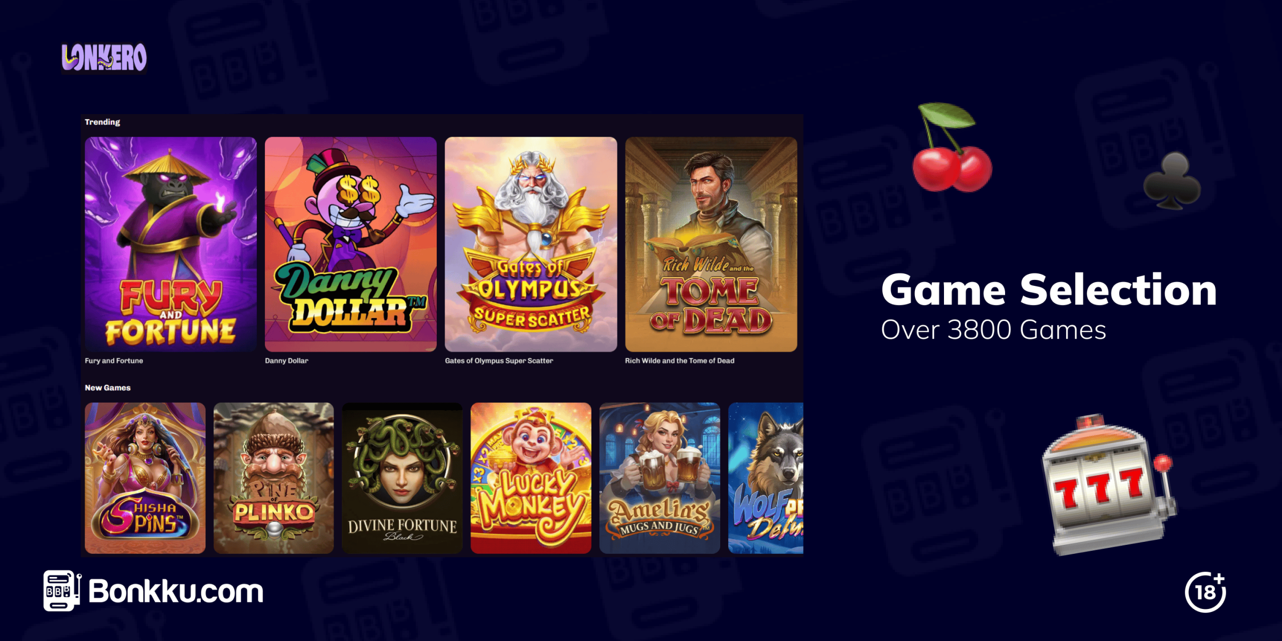 lonkero casino game selection