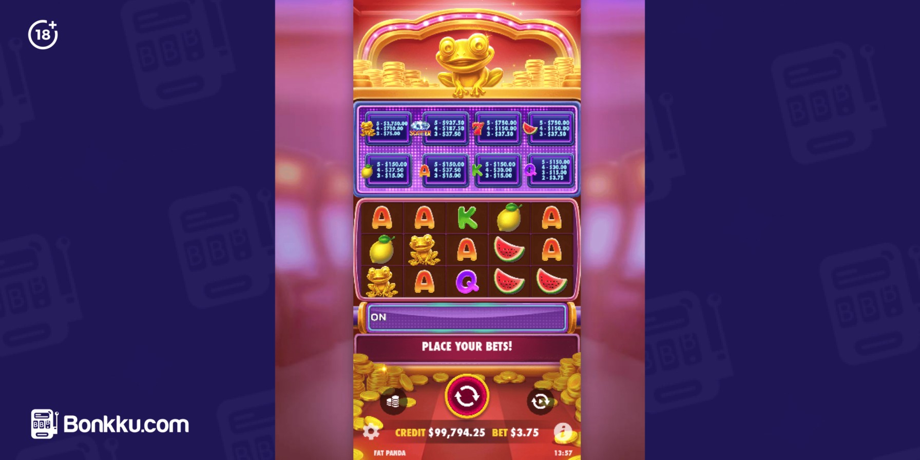 slot wealthy frog