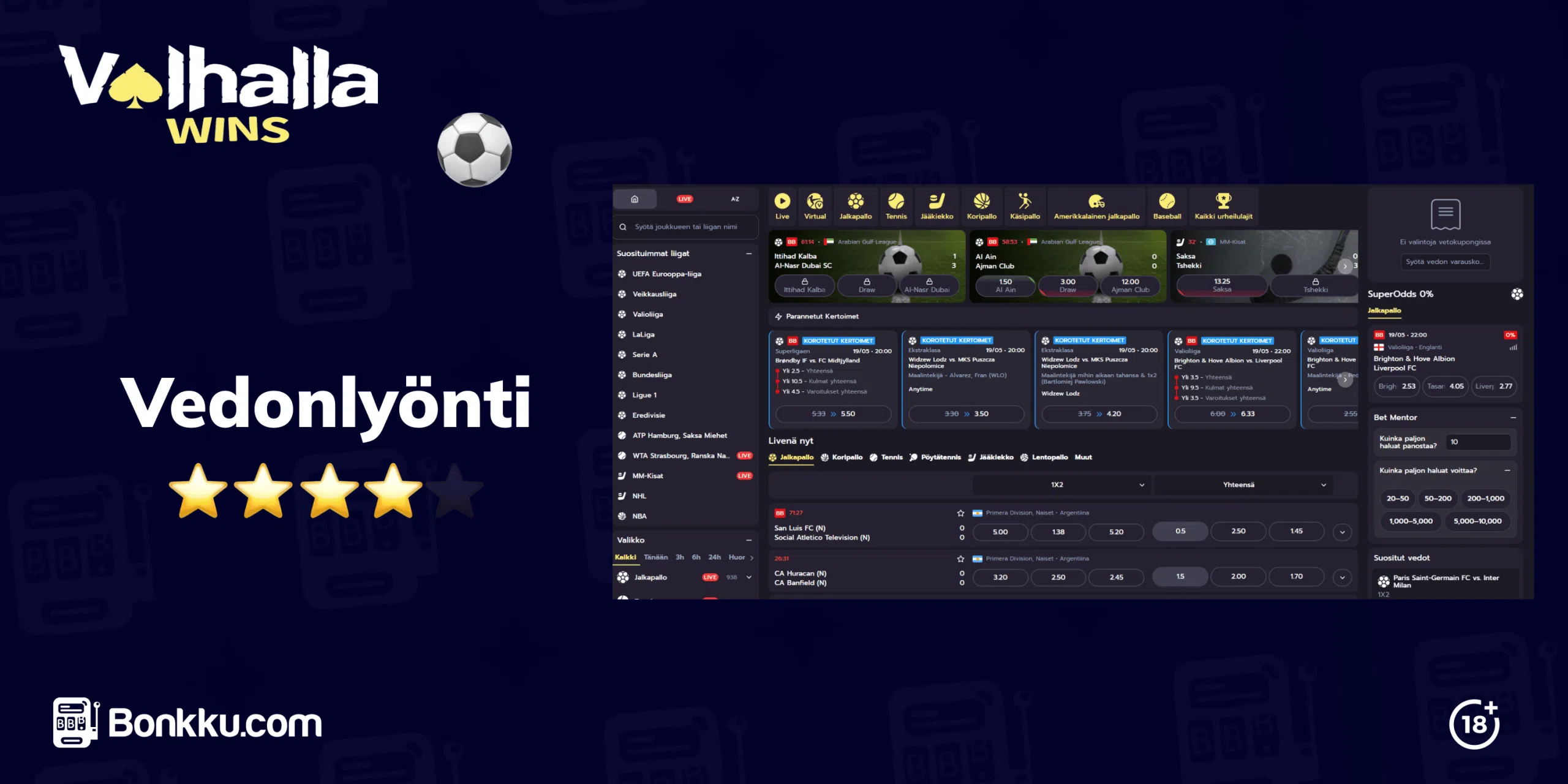 valhalla wins casino vedonlyönti