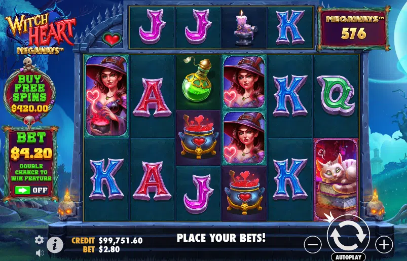 witch heart megaways slot