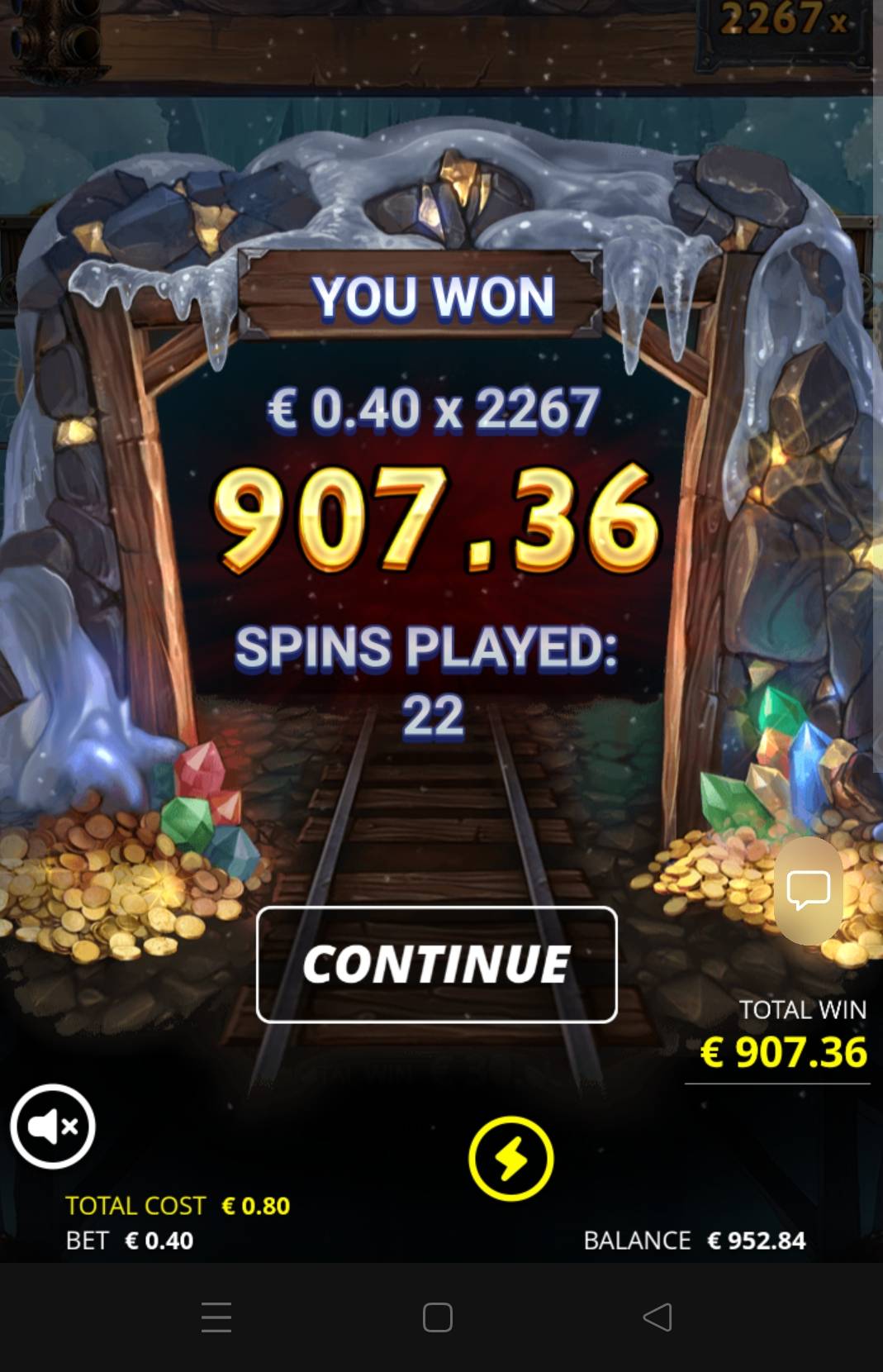 Big wins screenshot