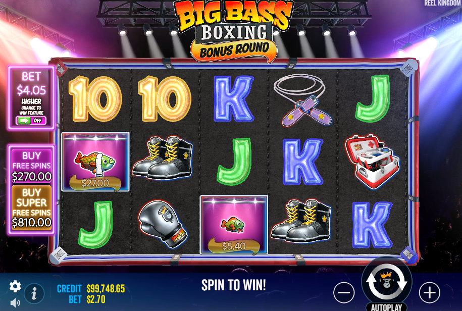 big bass boxing bonus round slot