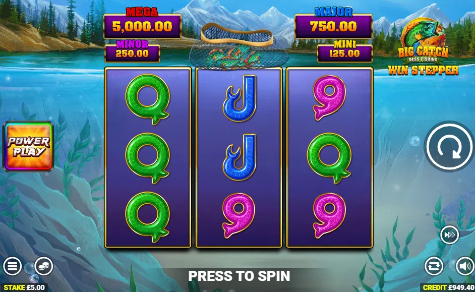 big catch bass fishing win stepper slot