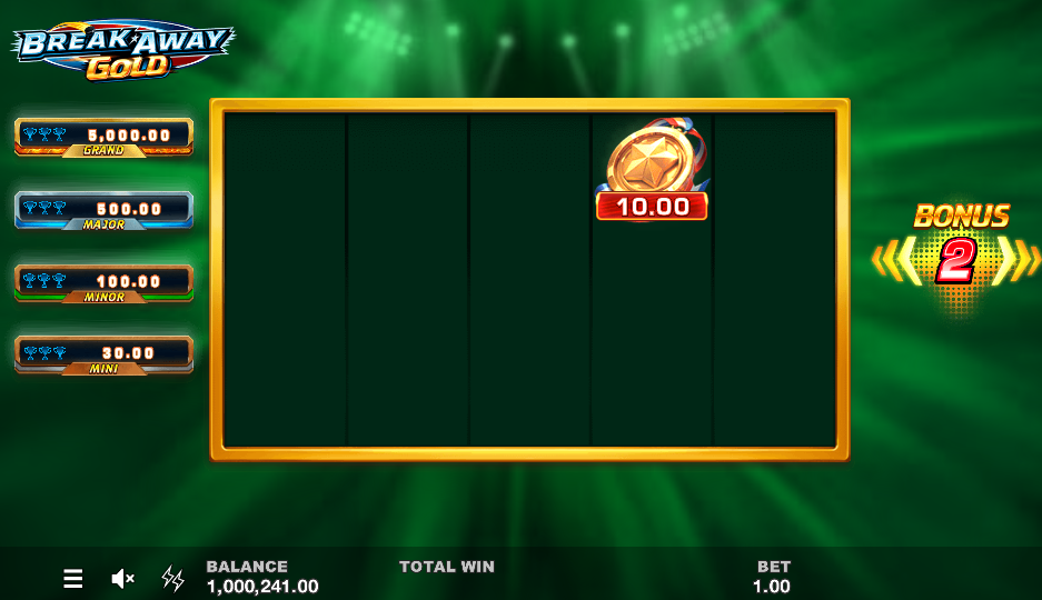 break away gold bonus