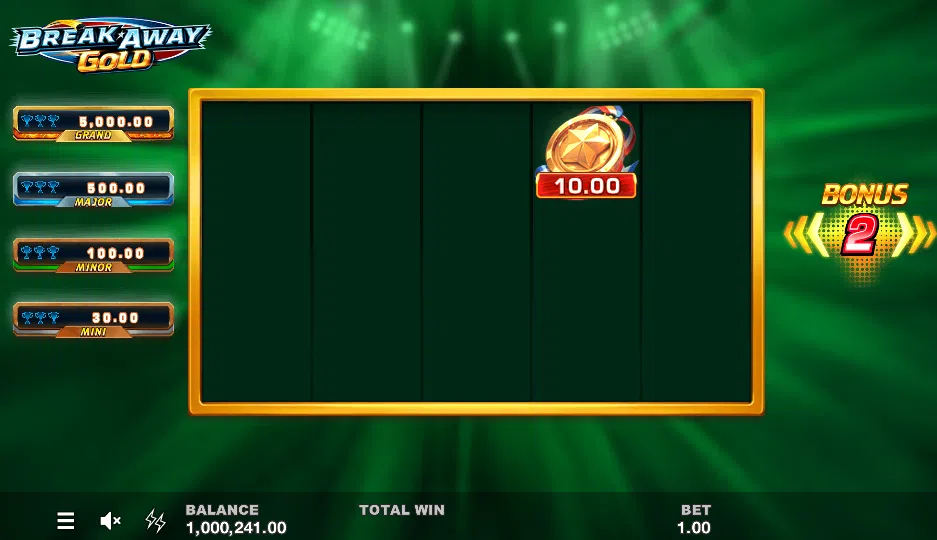 break away gold bonus