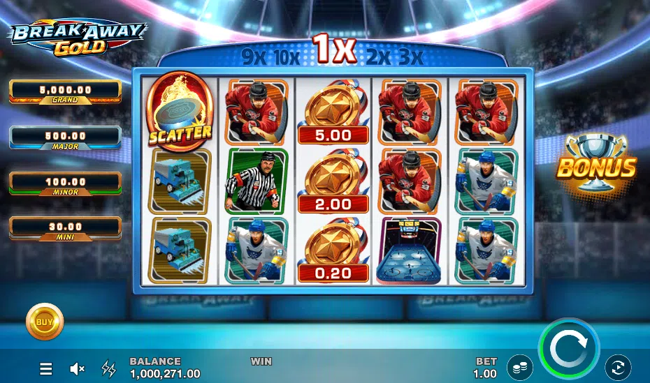 break away gold slot