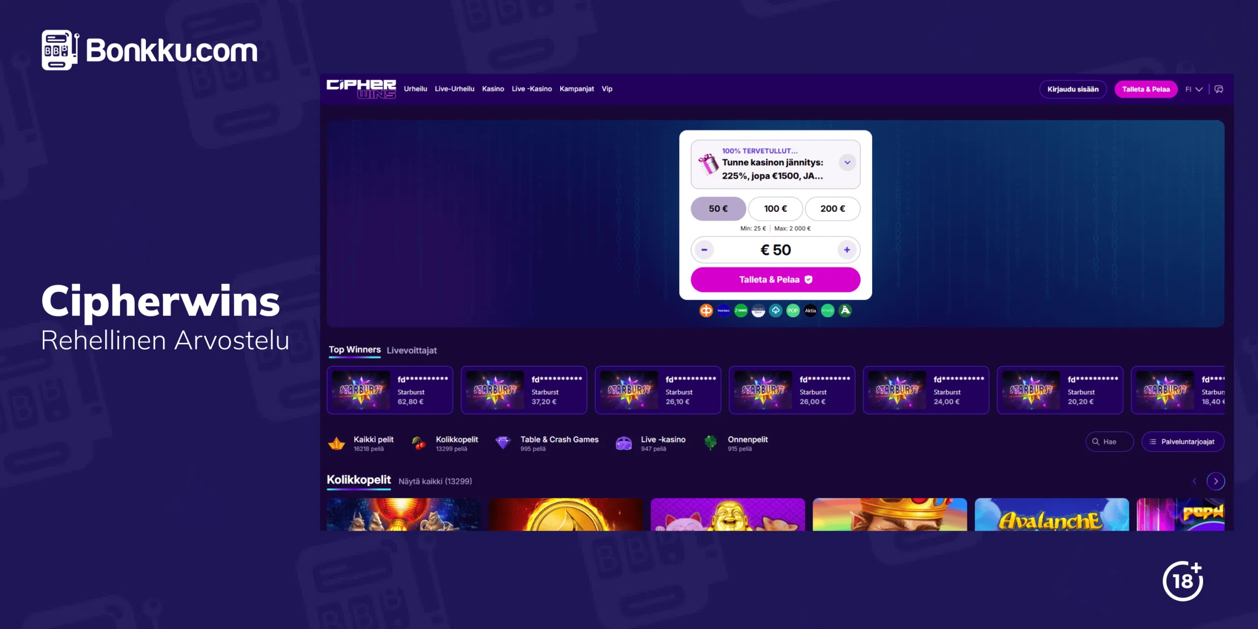cipherwins casino arvostelu