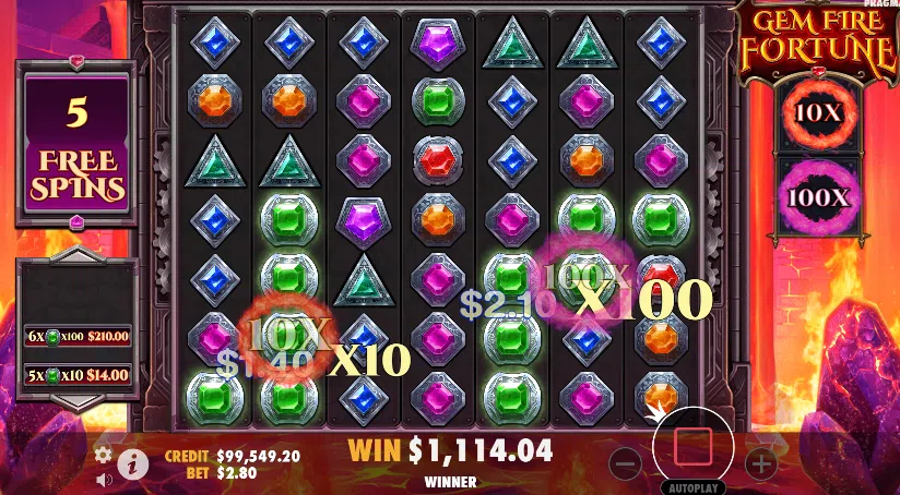 gem fire fortune bonus