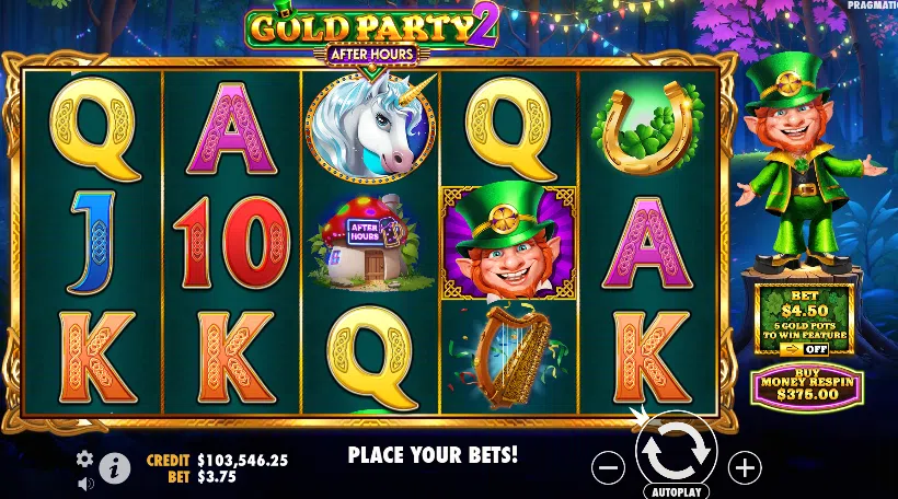 gold party 2 after hours slot