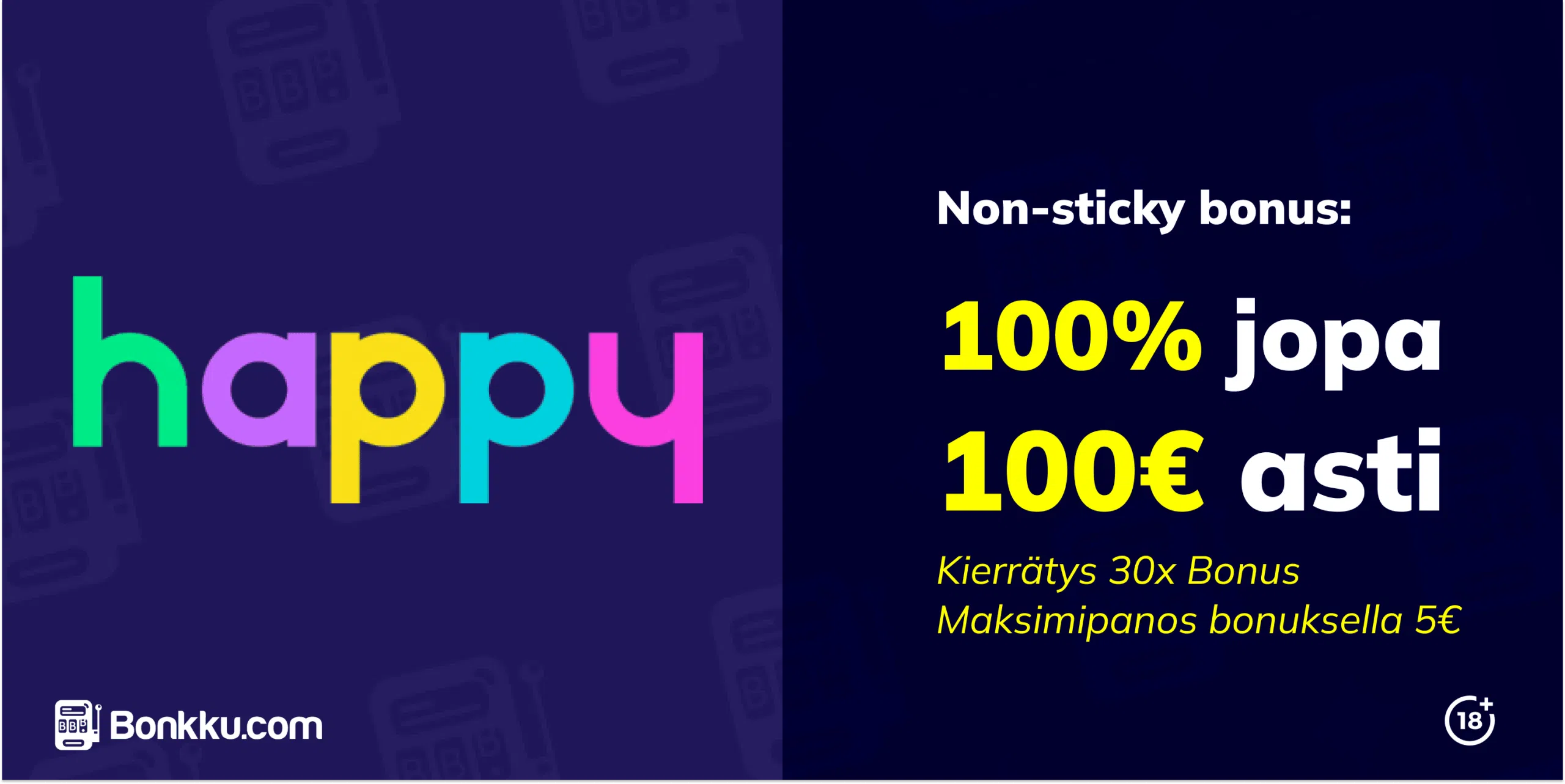 happy casino non-sticky bonus