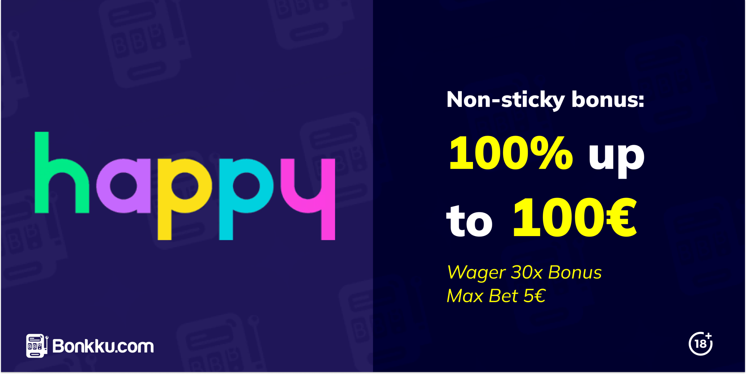 happy casino non sticky welcome bonus