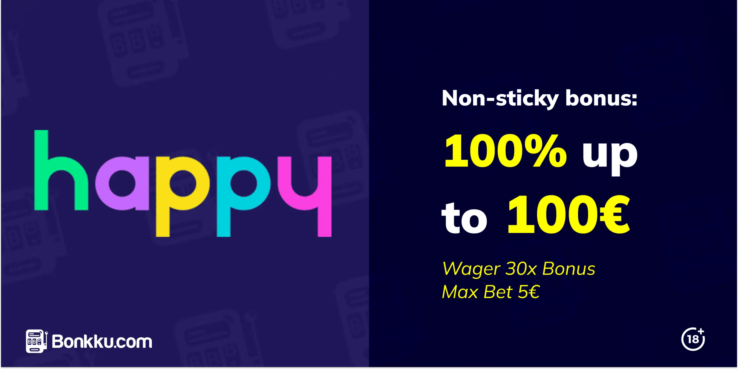 happy casino non sticky welcome bonus