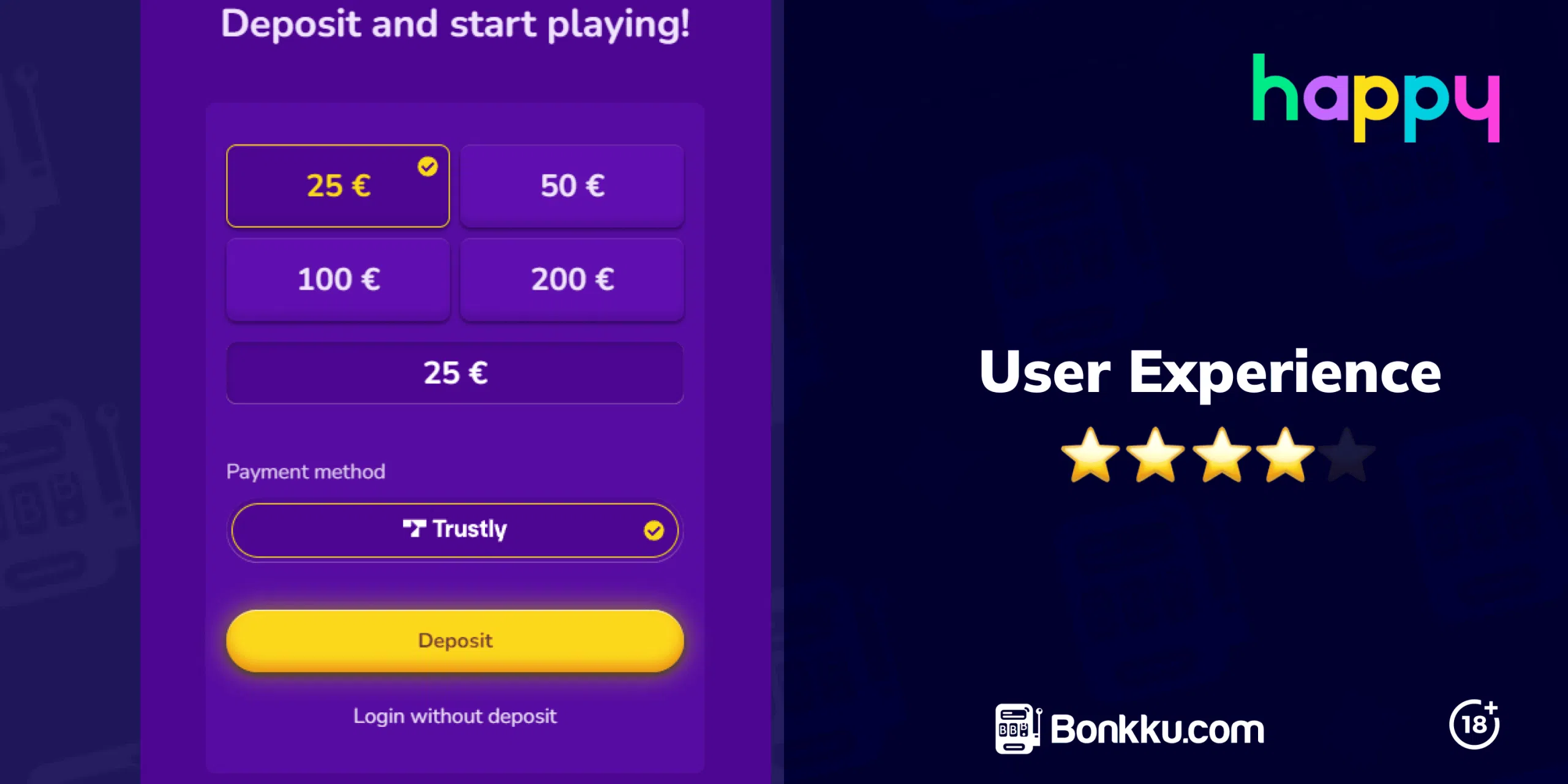 happy casino user experience