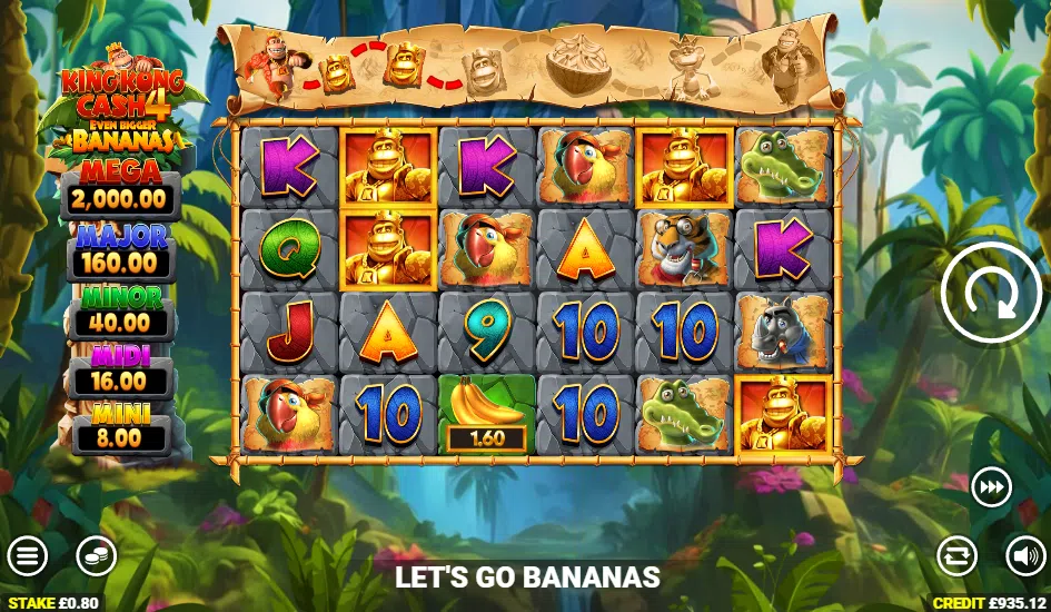 king kong cash even bigger bananas 4 slot