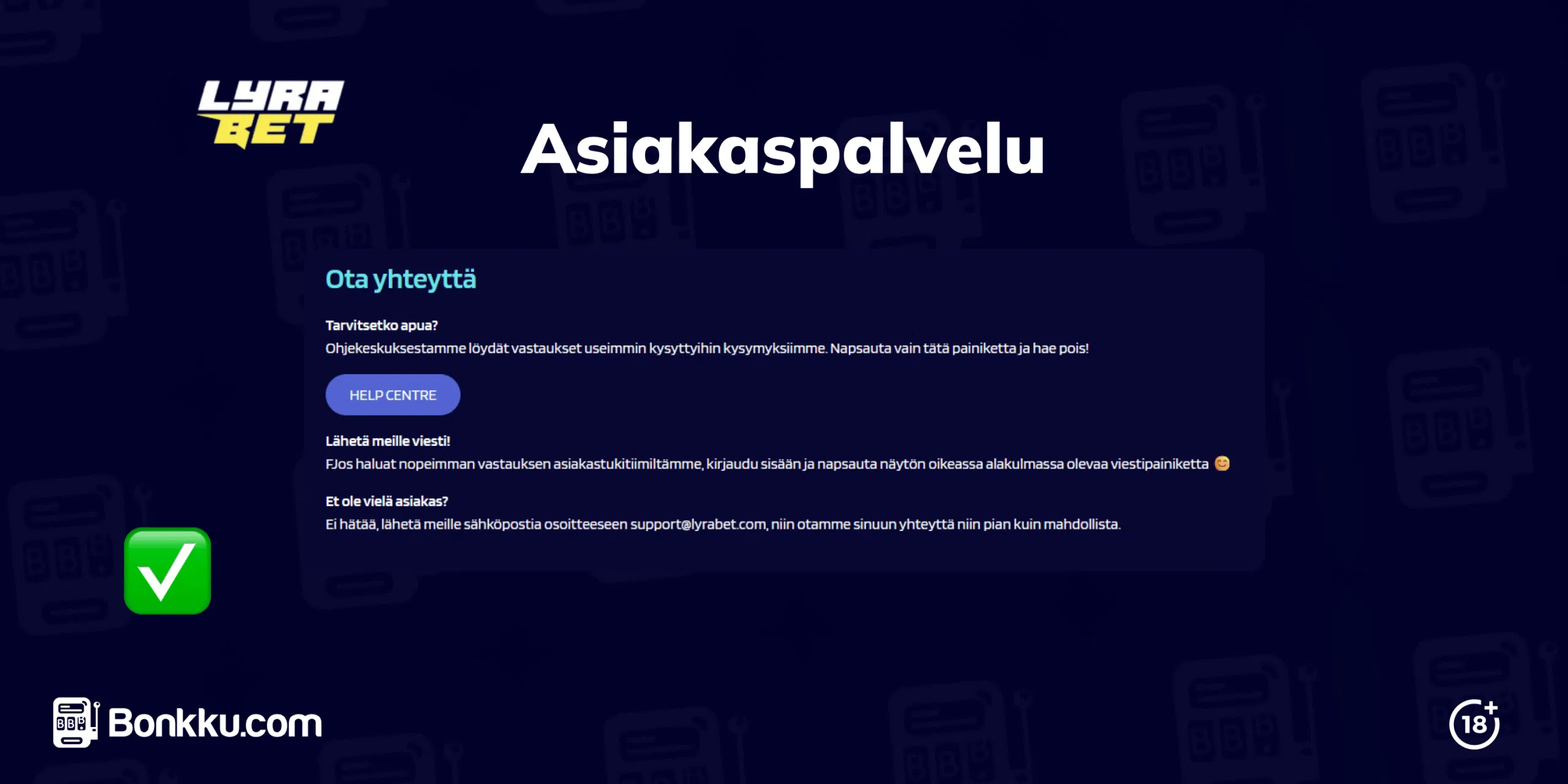 lyrabet asiakaspalvelu