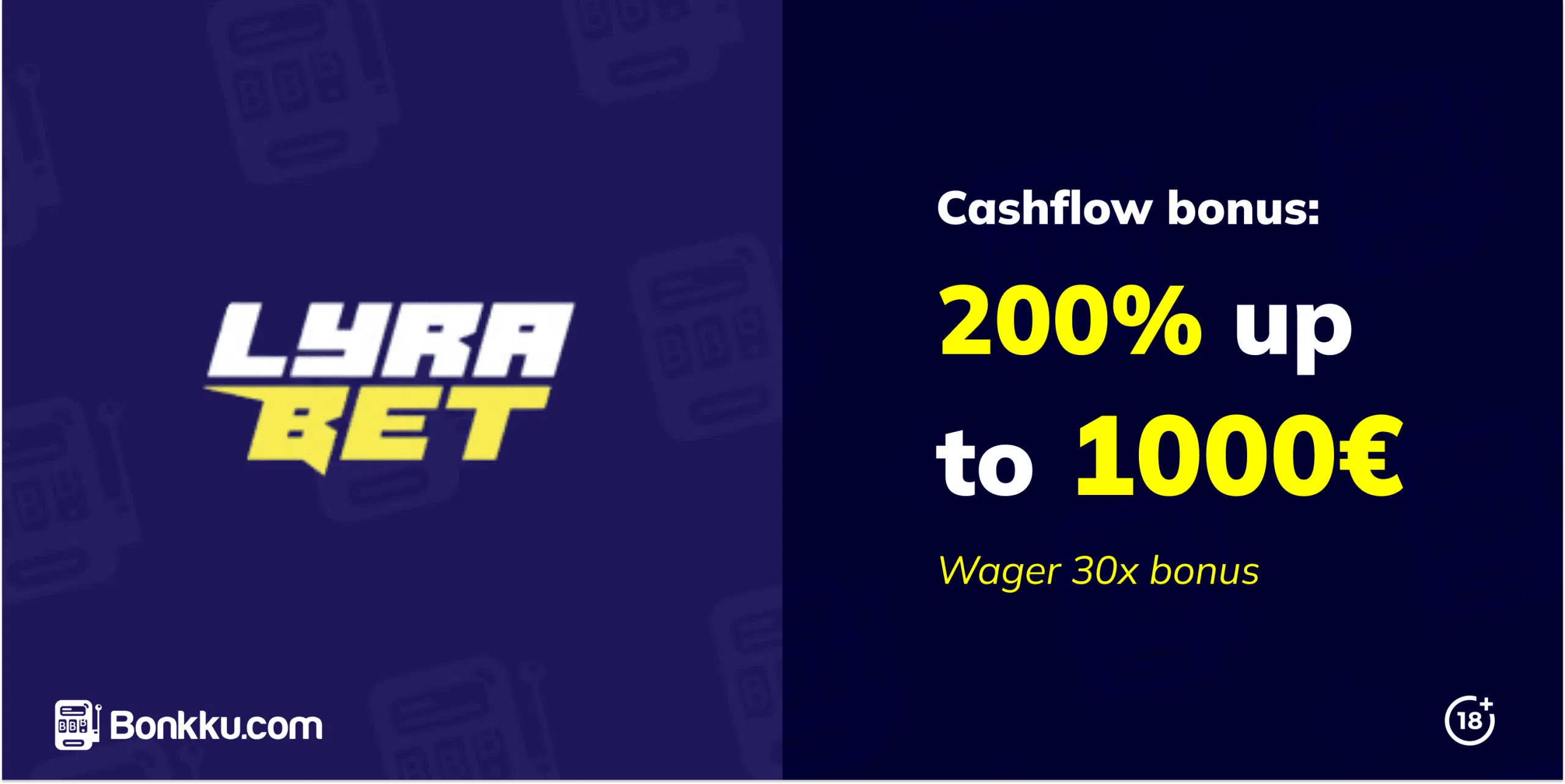 lyrabet 200% cashflow welcome bonus