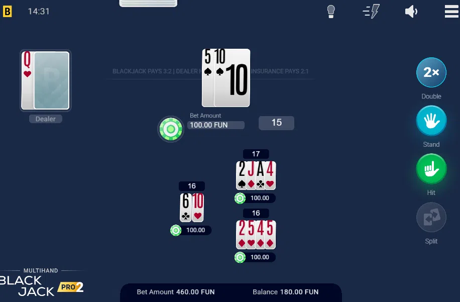 multihand blackjack pro 2 bonus
