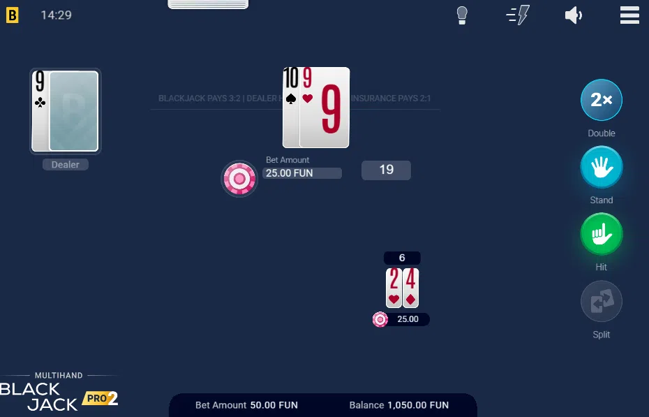 multihand blackjack pro 2 slot