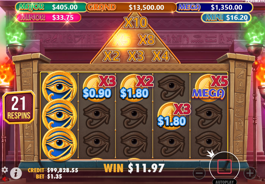 mummy's jewels bonus