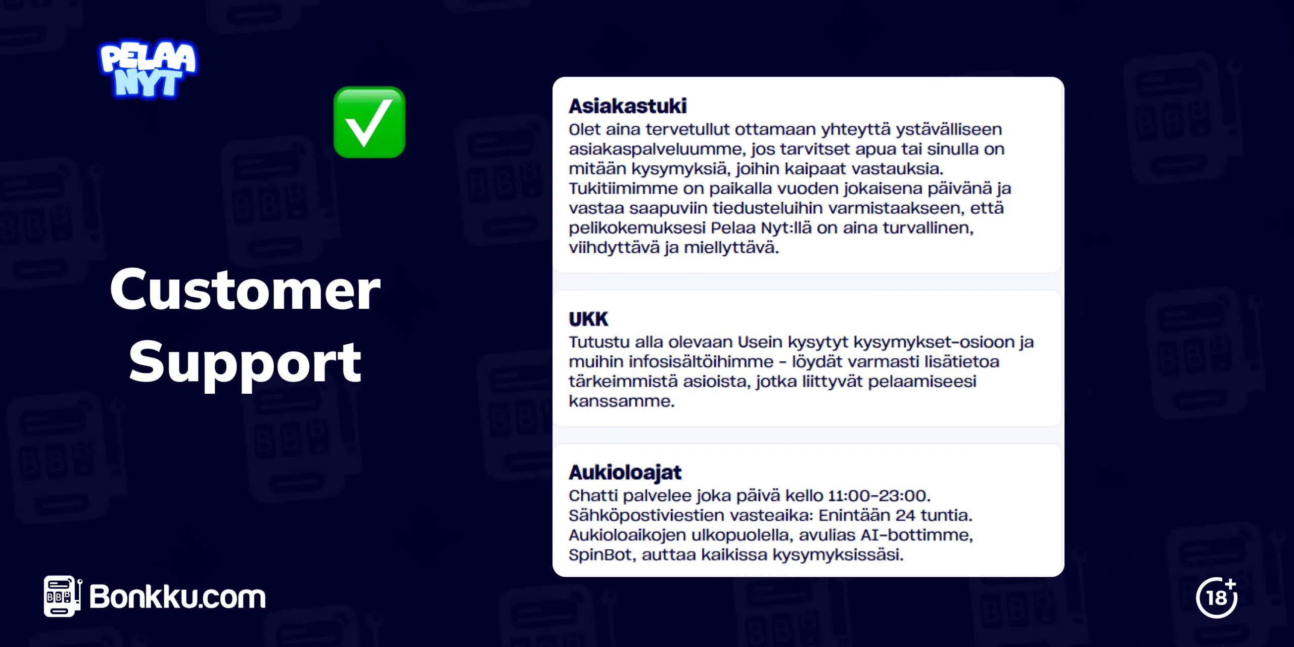 pelaanyt casino customer support