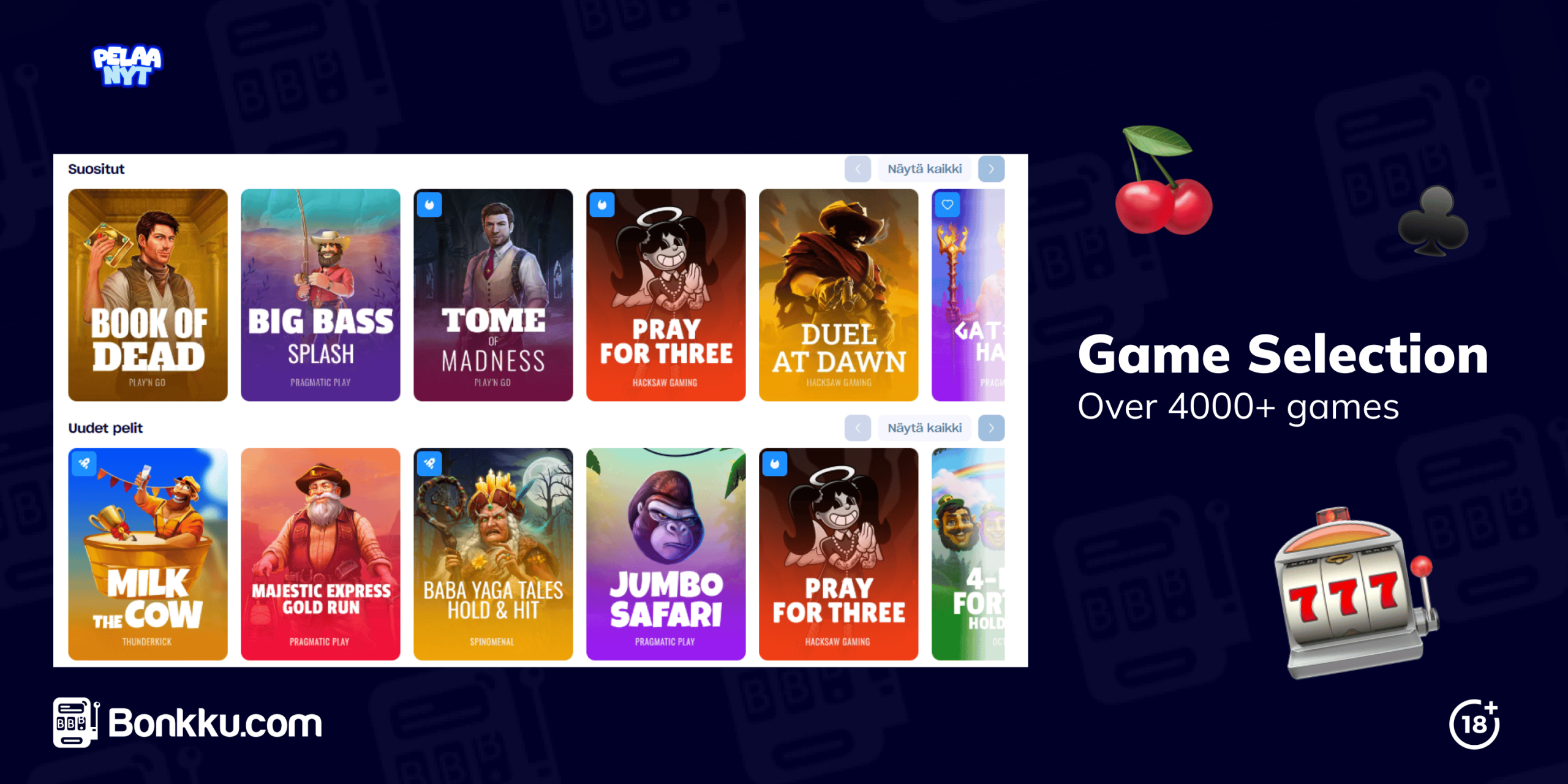 pelaanyt casino game selection