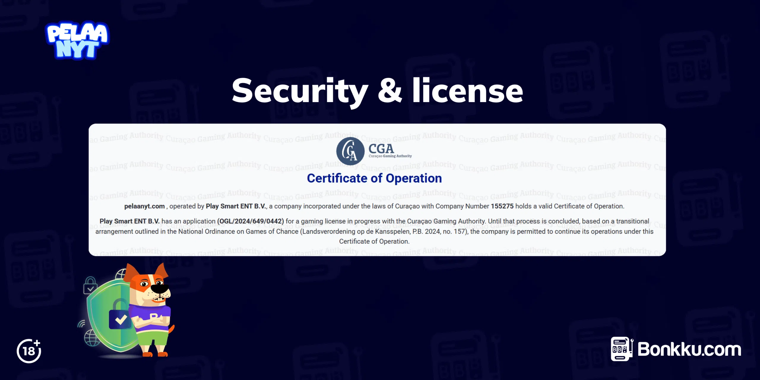 pelaanyt casino security & license