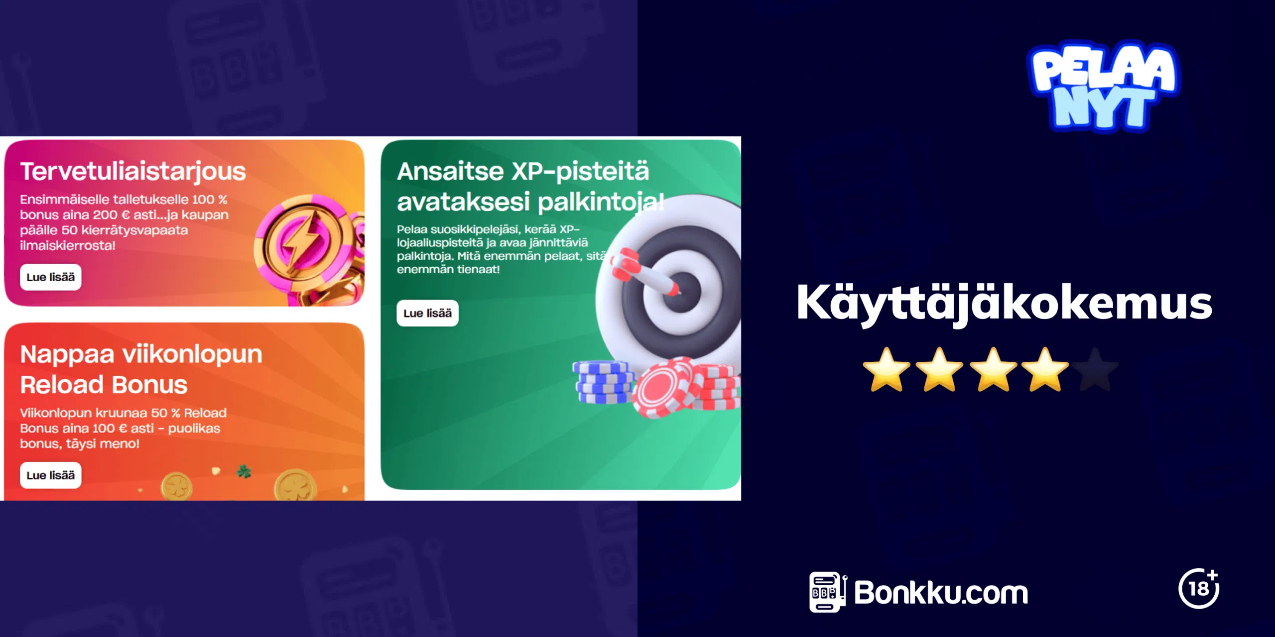 pelaanyt kasino käyttäjäkokemus