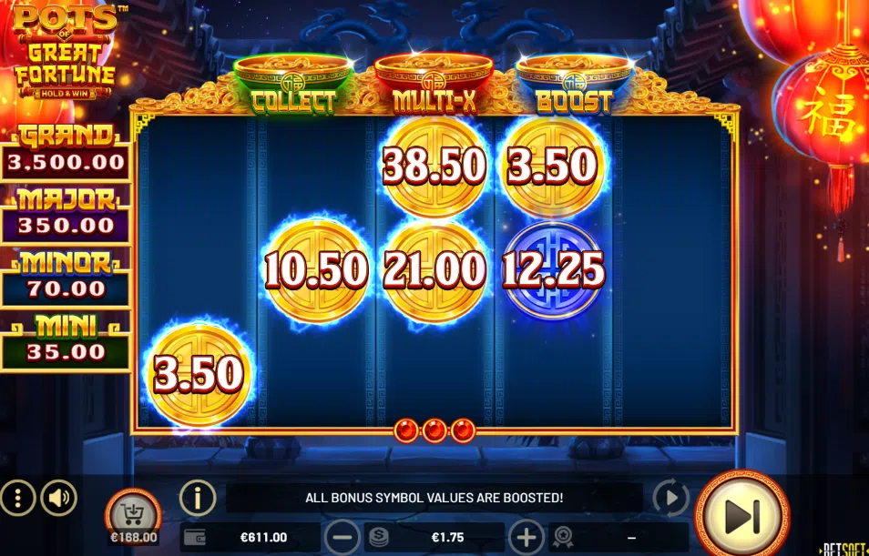 pots of great fortune bonus